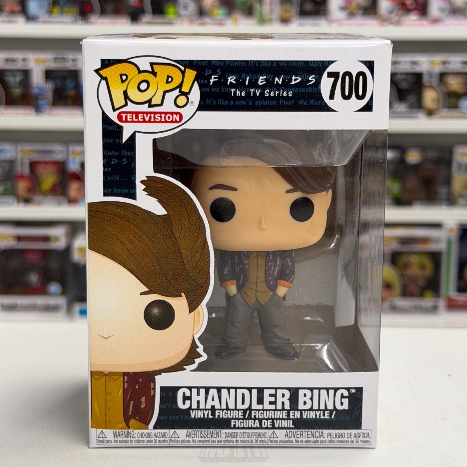 Funko Pop Tv Friends Chandler Bing 80s Hair 700 Comedy Sitcom Toy Vinyl Figure