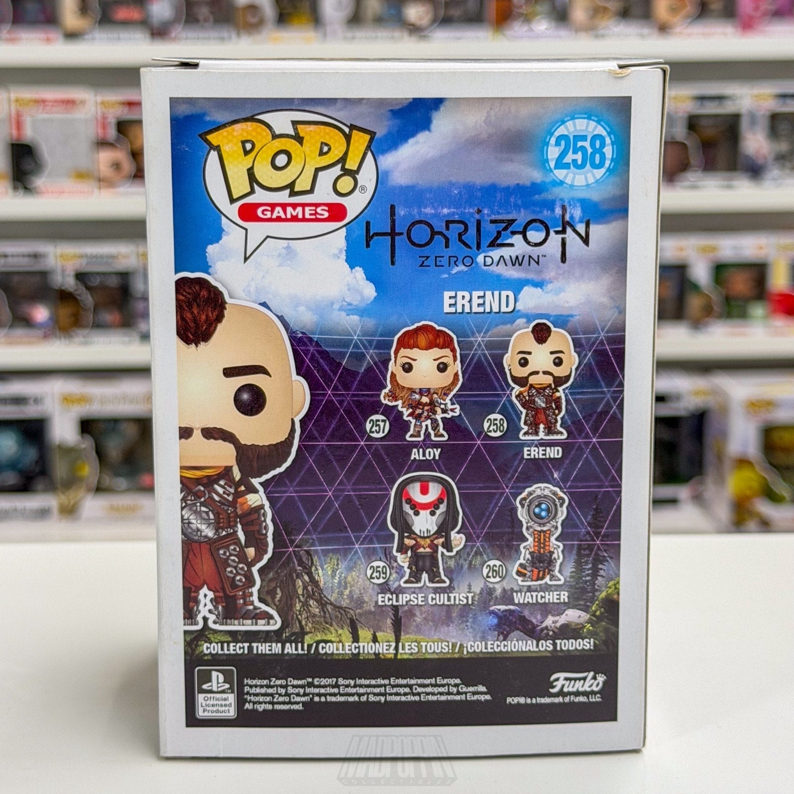 Funko Pop Video Games Horizon Zero Dawn Erend Vanguardsman 258 Toy Vinyl Figure