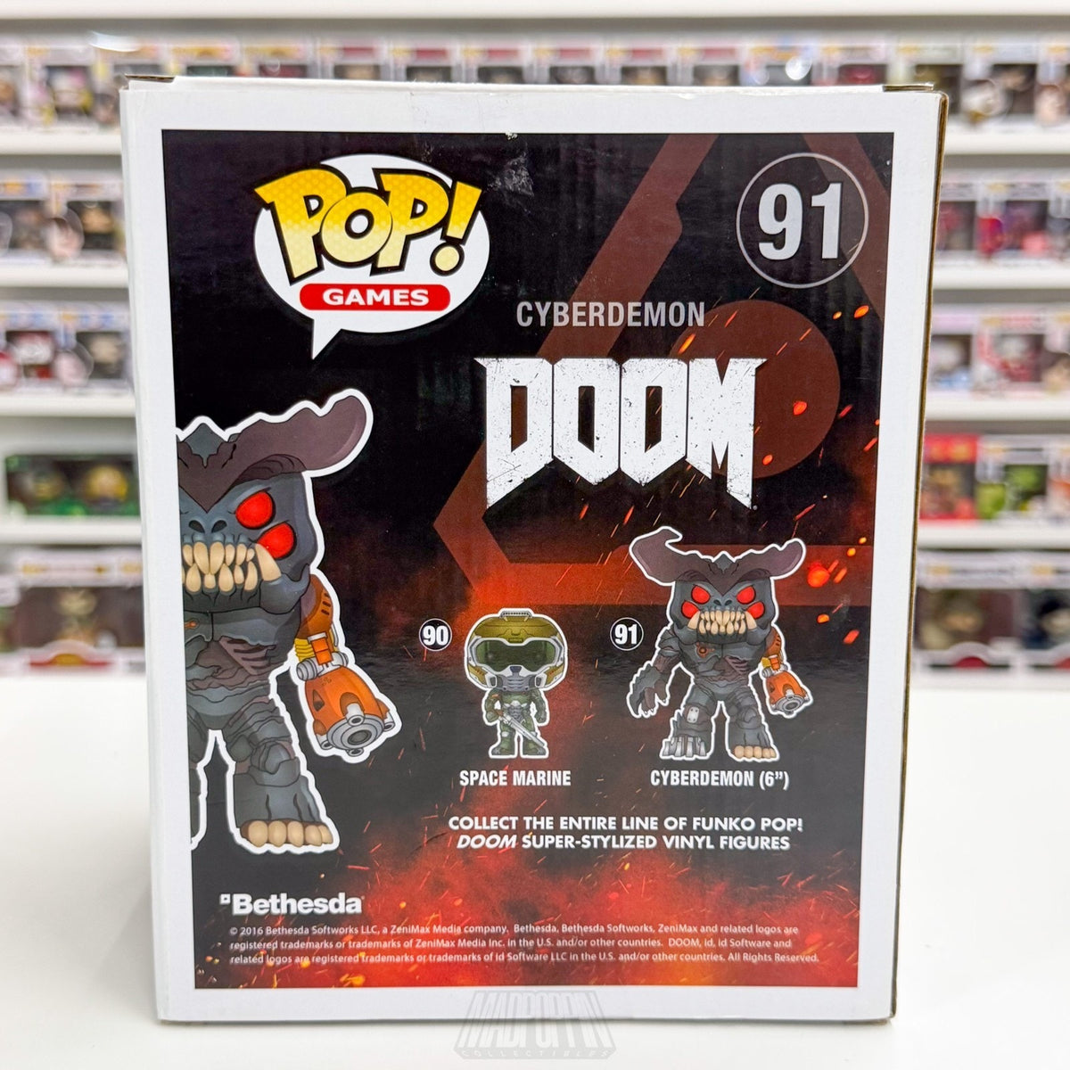 Funko Pop Games Doom Cyberdemon 91 Space Monster Final Boss Toy Vinyl 6" Figure
