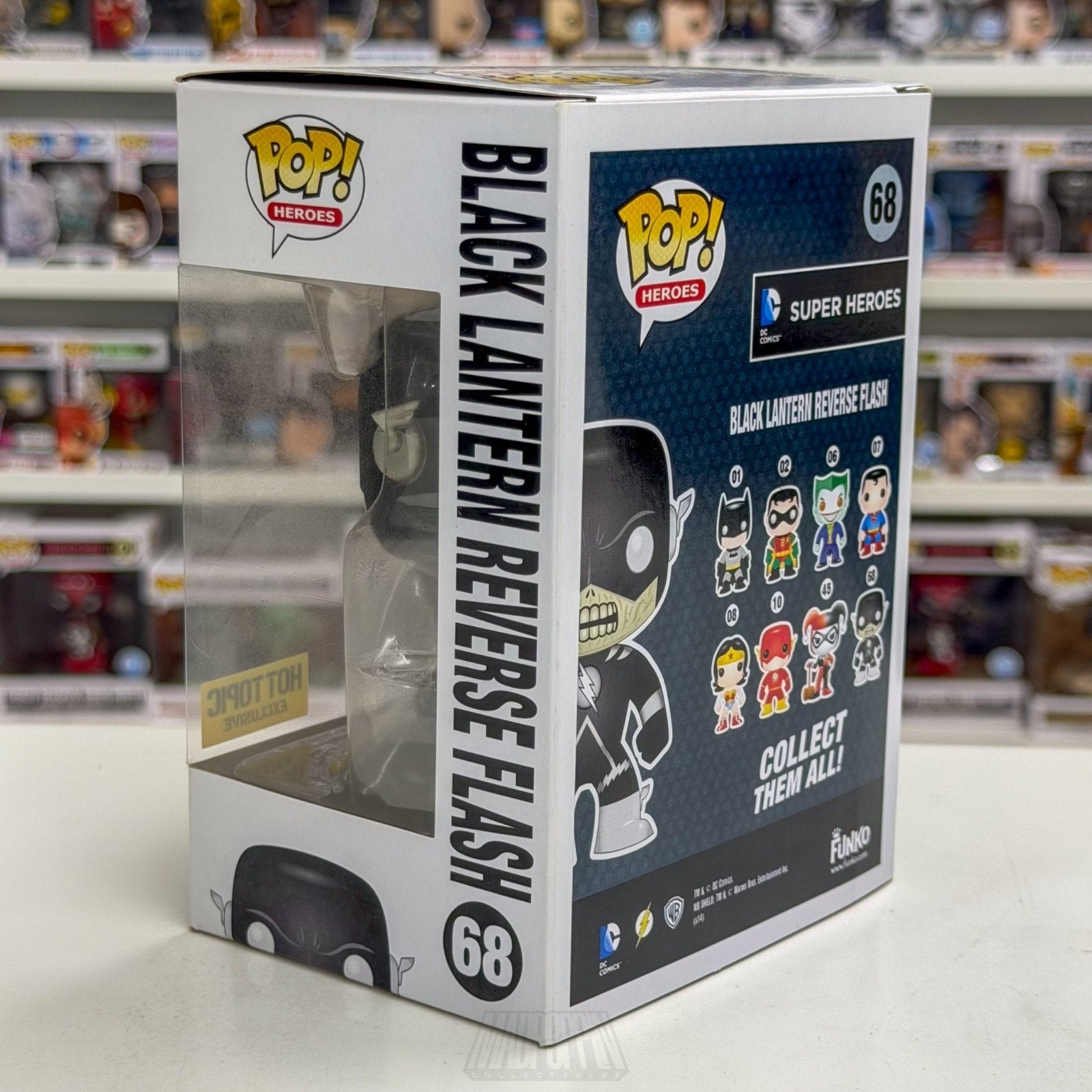 Funko Pop DC Super Heroes Black Lantern Reverse Flash Hot Topic 68 Vinyl Figure