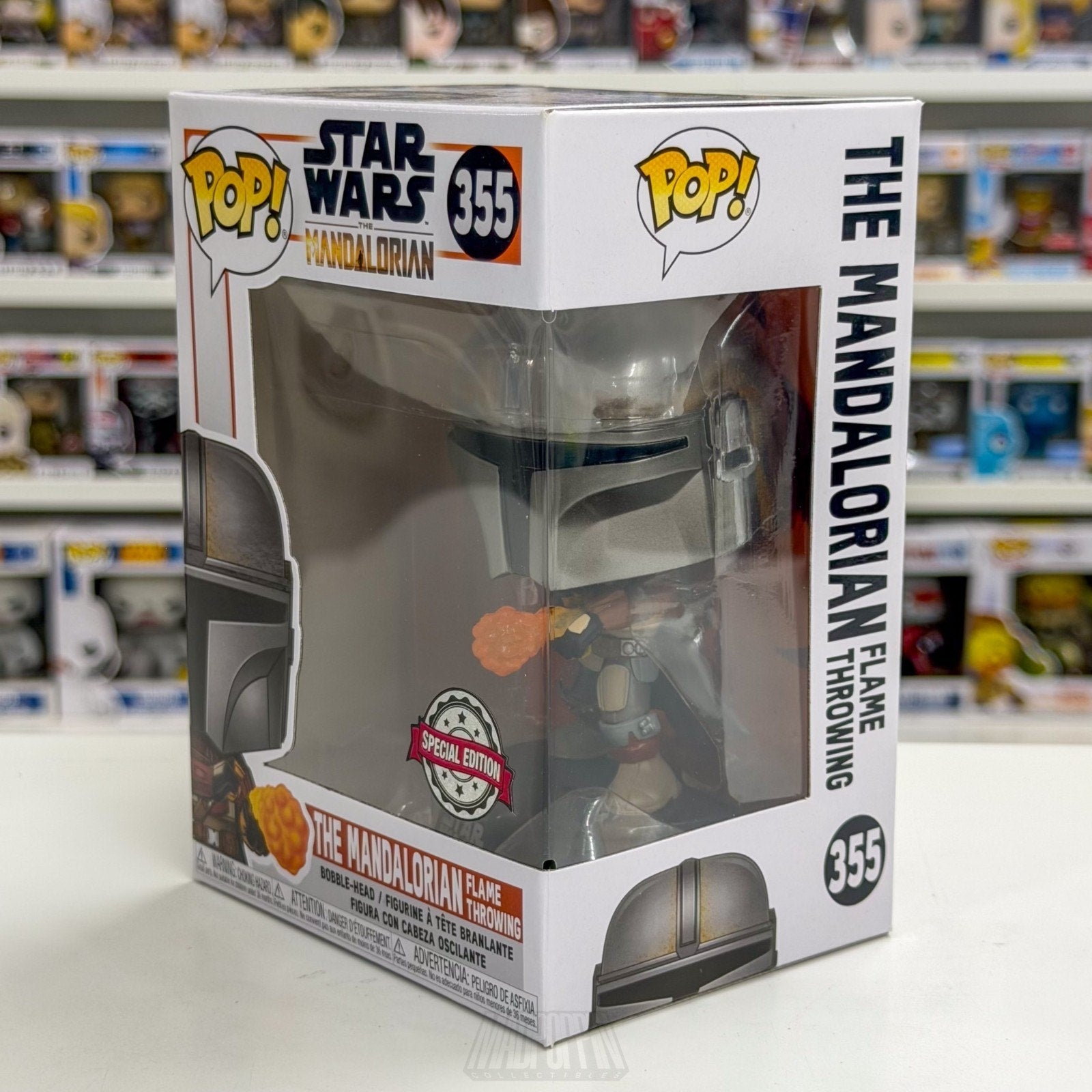 Funko Pop Star Wars Mandalorian Flame Throwing Special Edition 355 Vinyl Figure