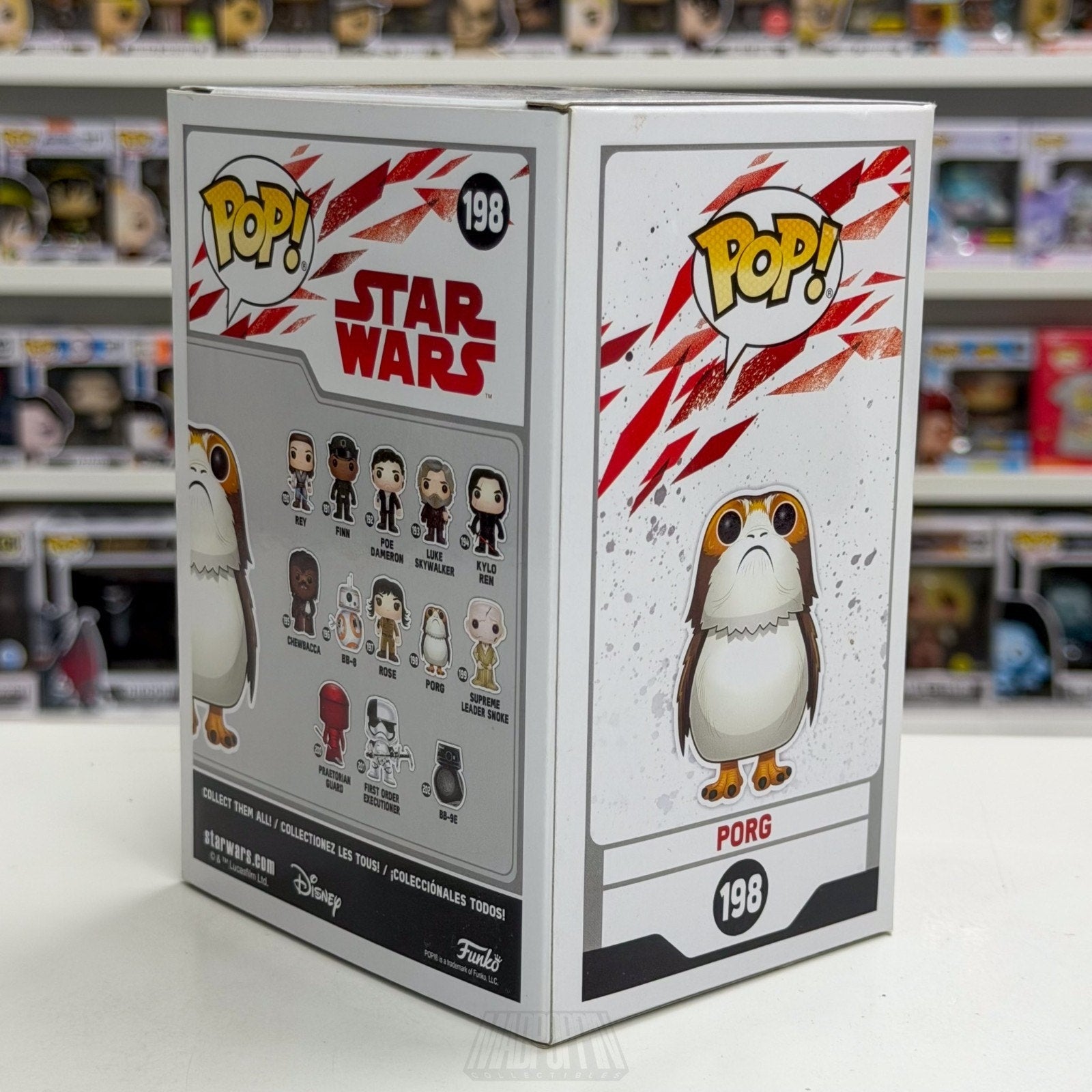 Funko Pop Star Wars Episode 8 Last Jedi Porg Flocked Hot Topic 198 Vinyl Figure