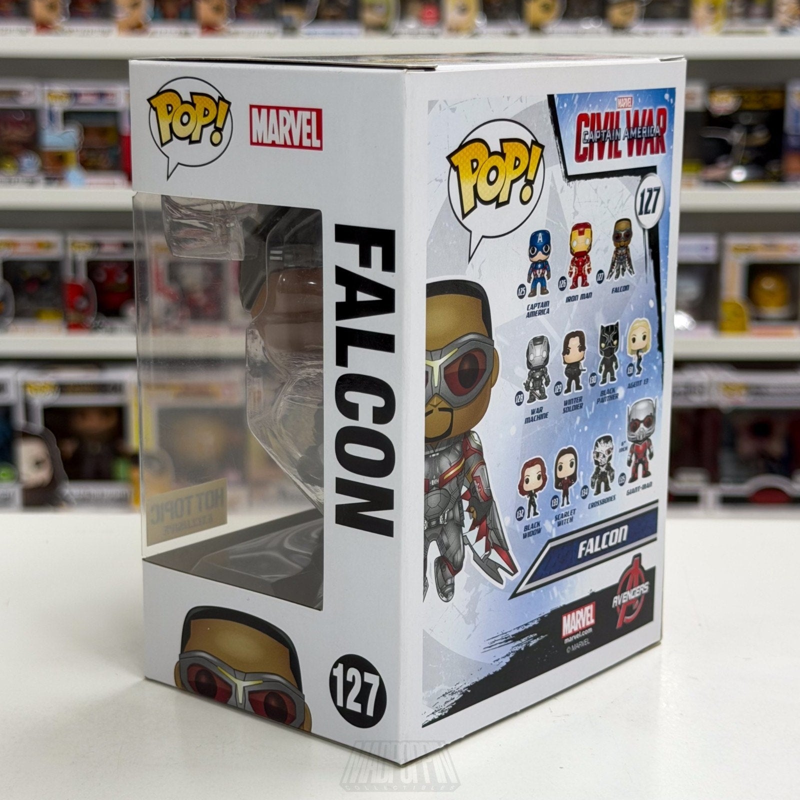 Funko Pop Marvel Captain America Civil War Falcon Hot Topic 127 Vinyl Figure