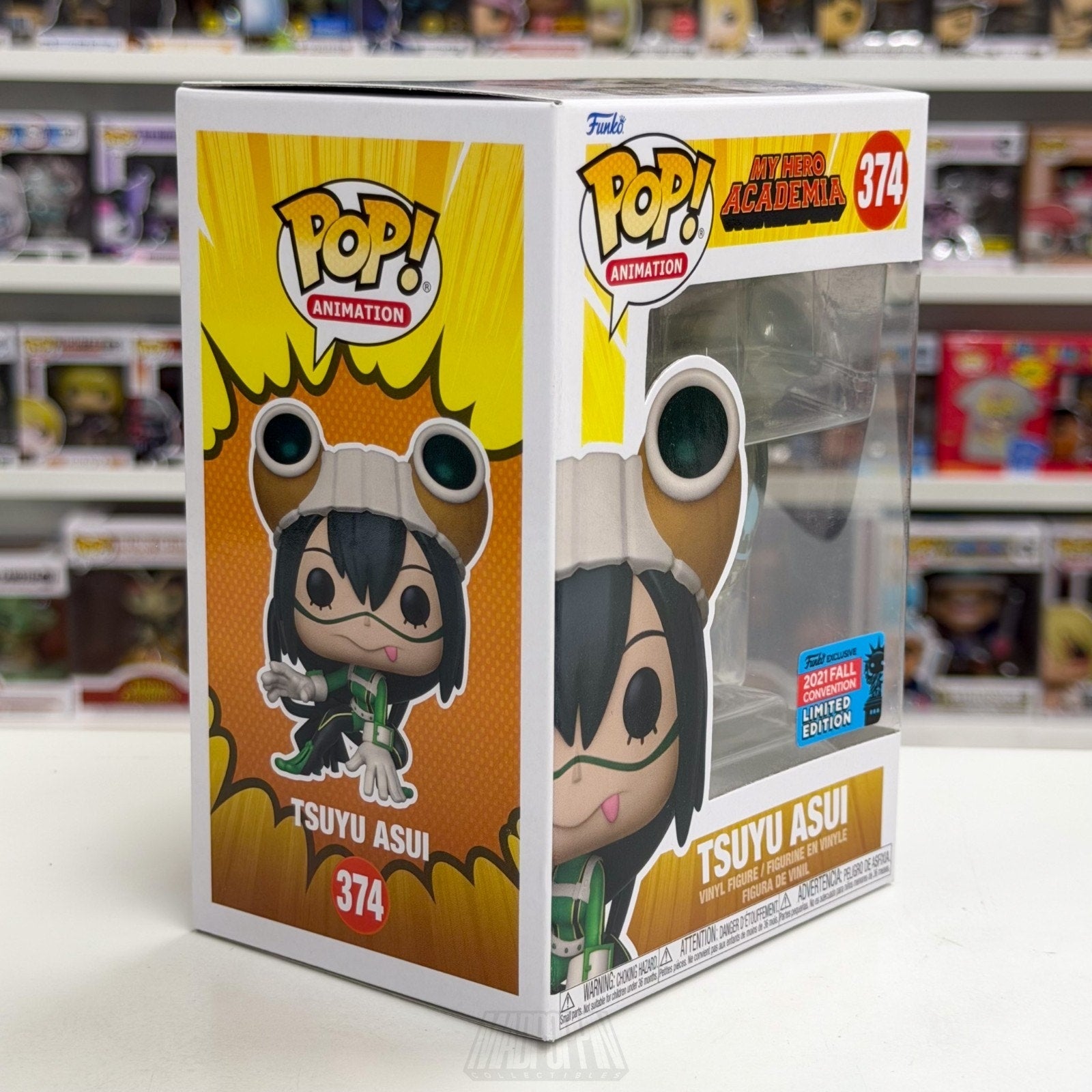 Funko Pop Anime My Hero Academia Tsuyu Asui Clear NYCC 374 Manga Vinyl Figure