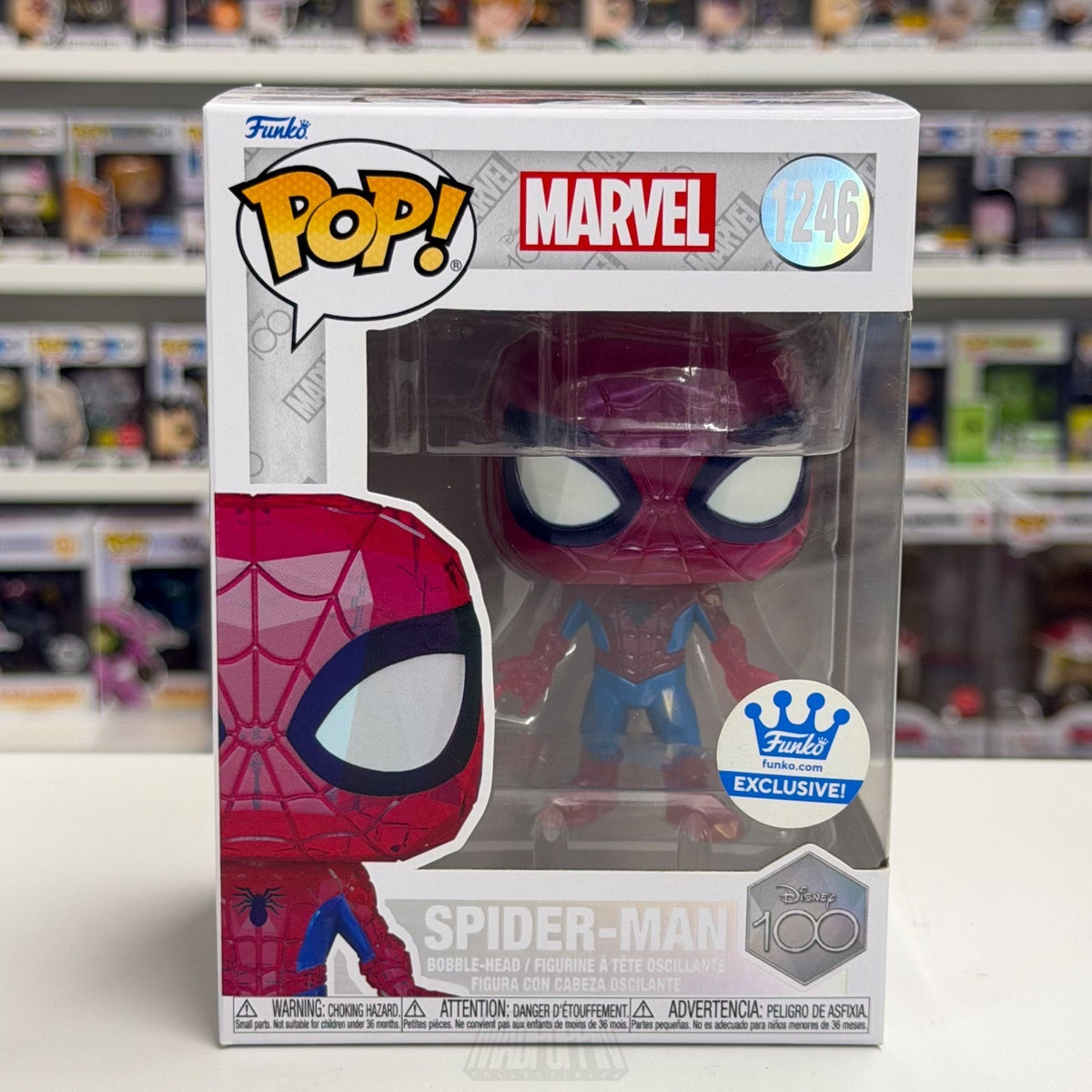 Funko Pop Marvel Disney 100 Years Spider-Man Facet Exclusive 1246 Vinyl Figure