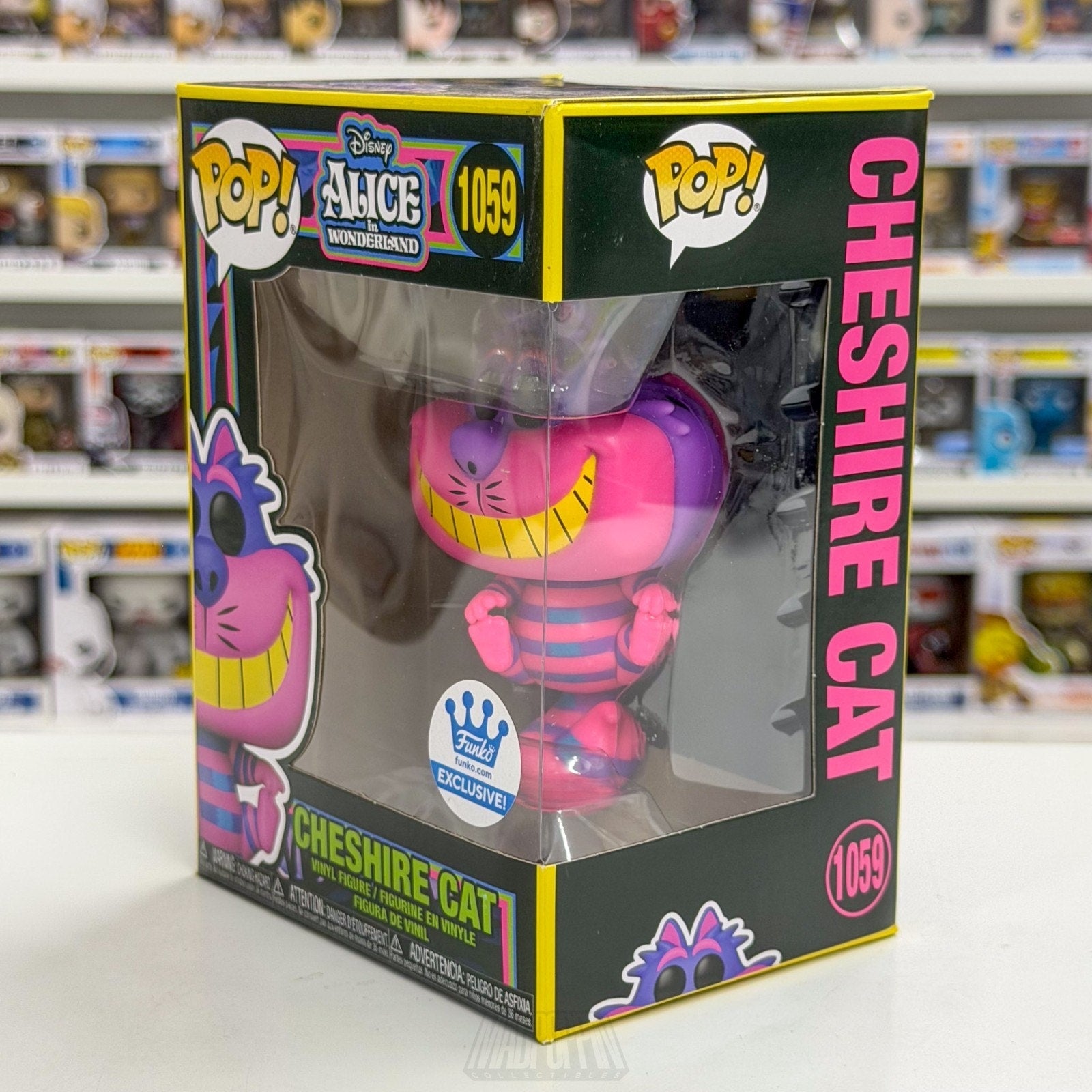 Funko Pop Disney Alice Wonderland Cheshire Cat Blacklight Exclusive 1059 Figure