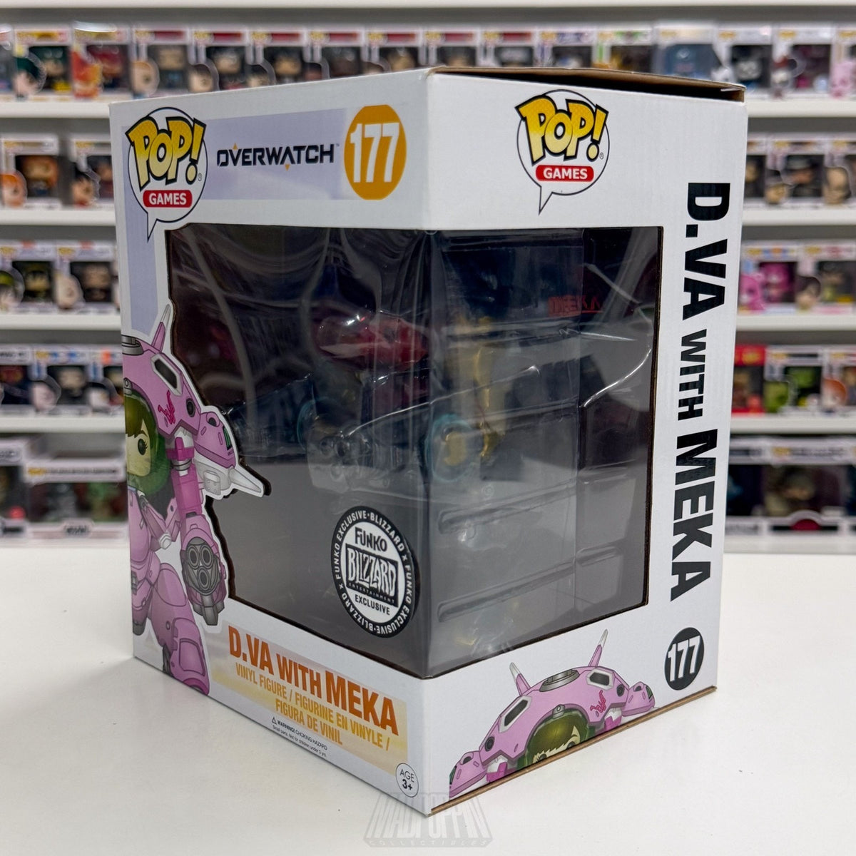 Funko Pop Games Overwatch D.Va w/MEKA Carbon Fiber Blizzard 177 Vinyl 6" Figure