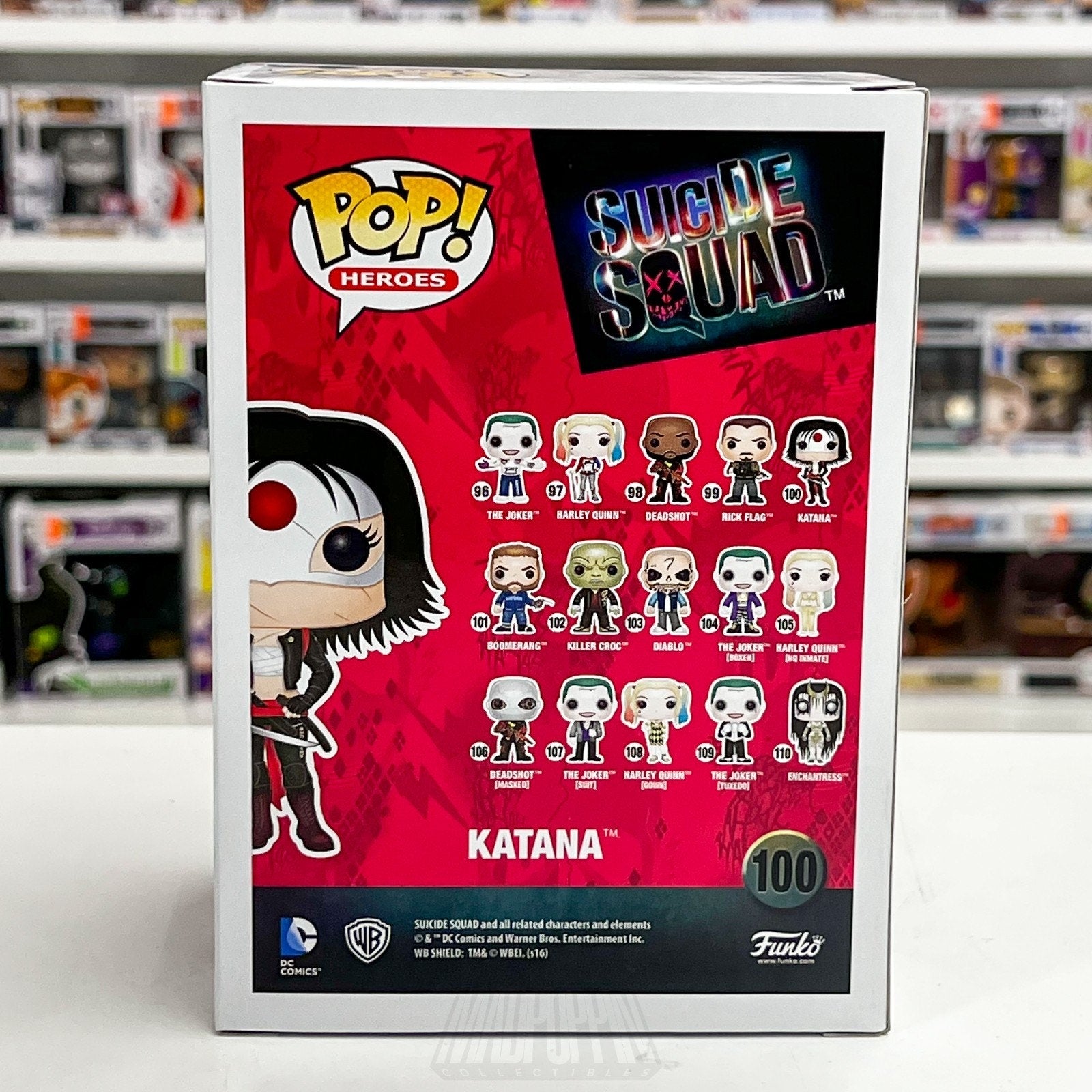 Funko Pop DC Super Heroes Suicide Squad Katana 100 Samurai Movie Vinyl Figure
