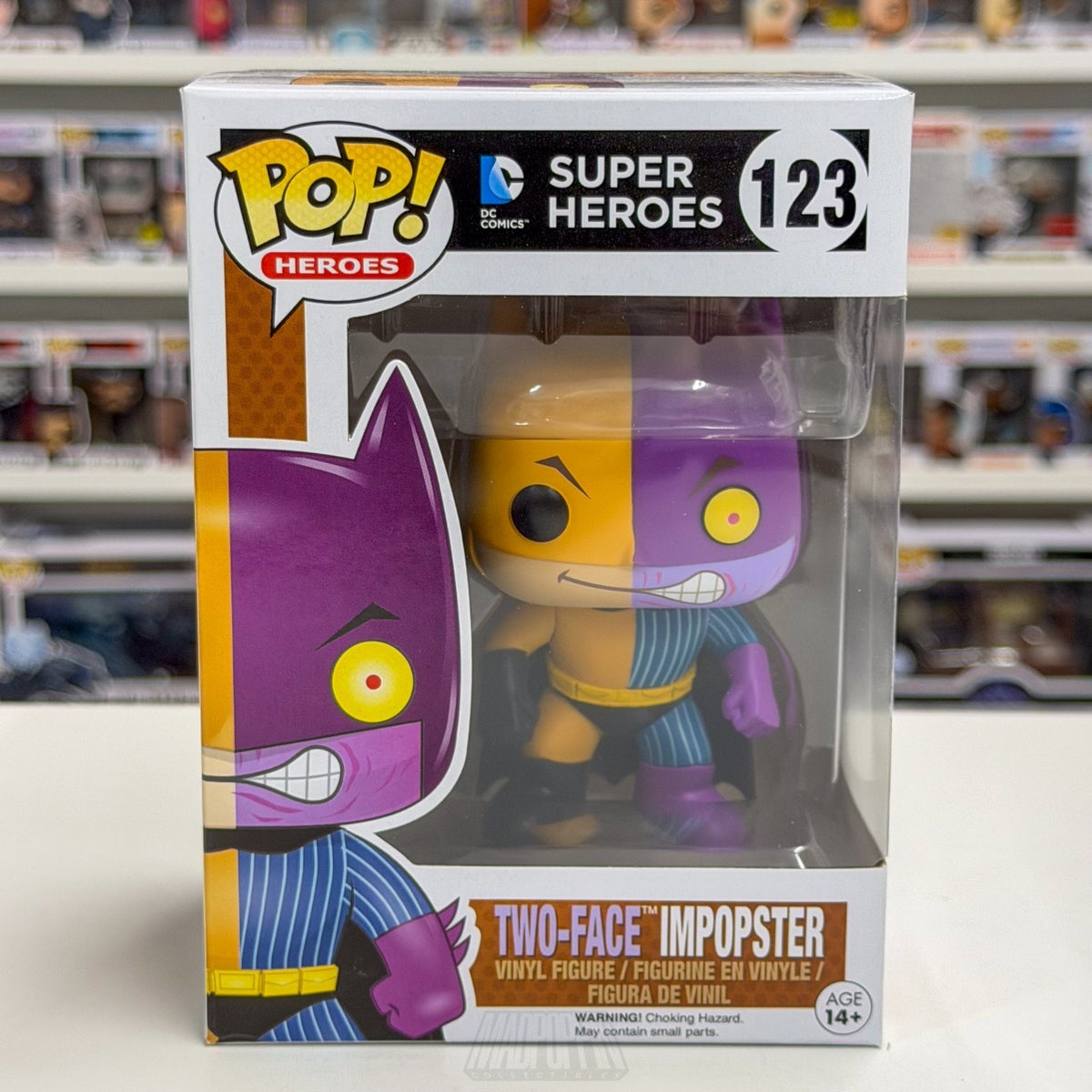 Funko Pop DC Super Heroes Two-Face Impopster Batman 123 Harvey Dent Vinyl Figure