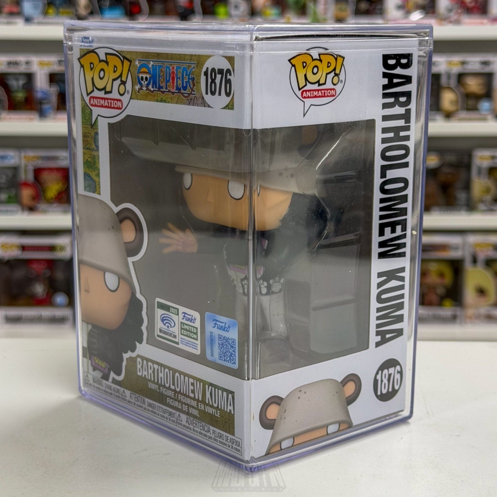 Funko Pop Anime One Piece Bartholomew Kuma WonderCon Official 1876 Manga Figure