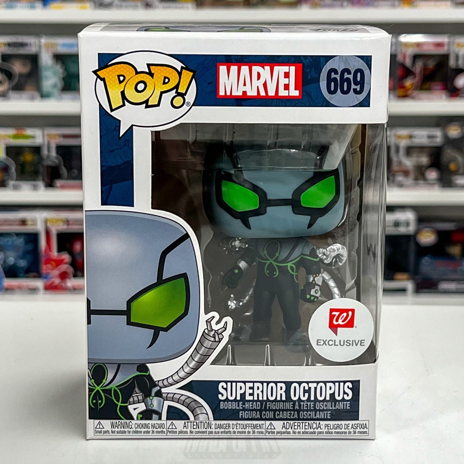 Funko Pop Marvel Superior Octopus Suit Walgreens 669 Spider-Man Toy Vinyl Figure