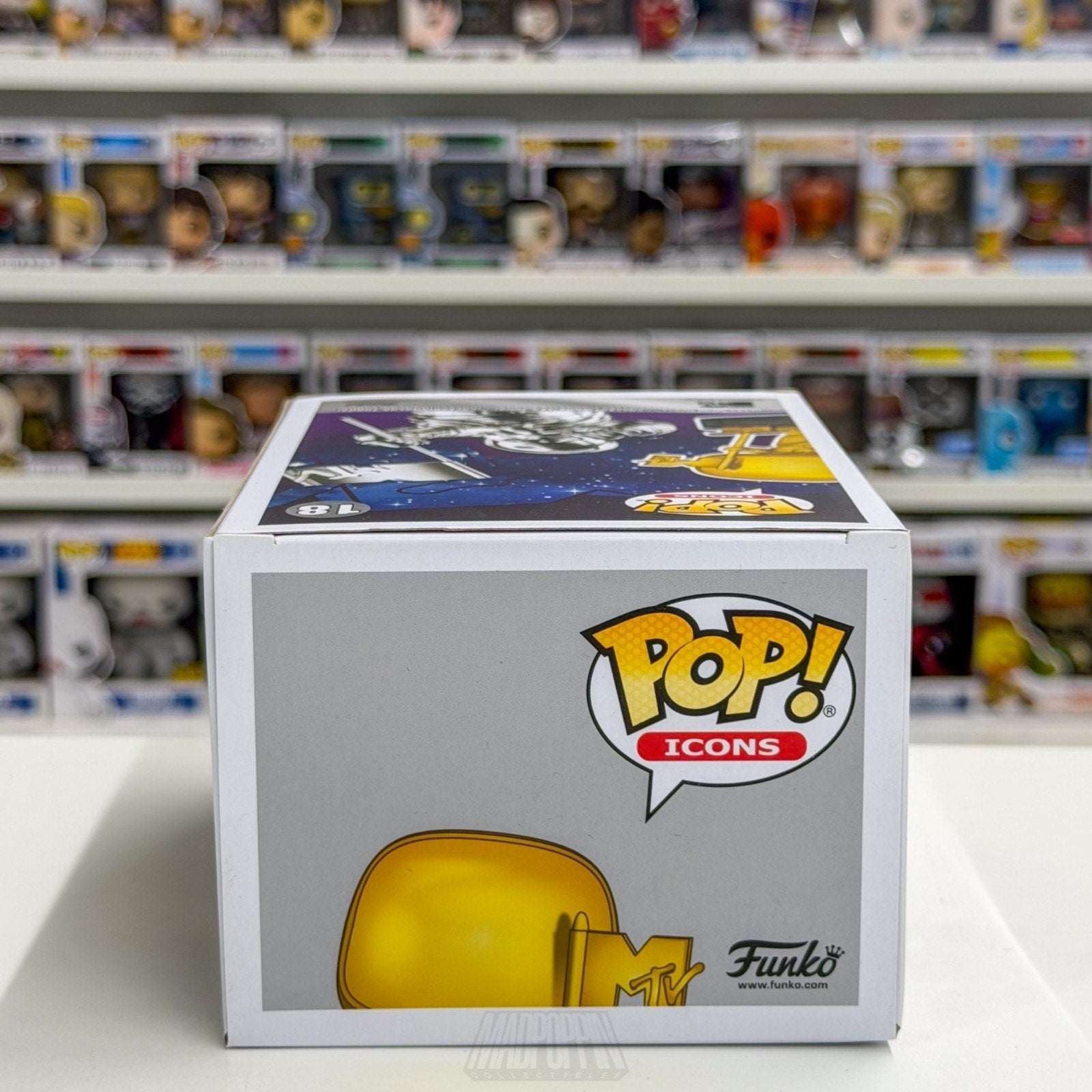 Funko Pop Icons MTV Moon Person Gold Hollywood Exclusive 18 Statue Vinyl Figure