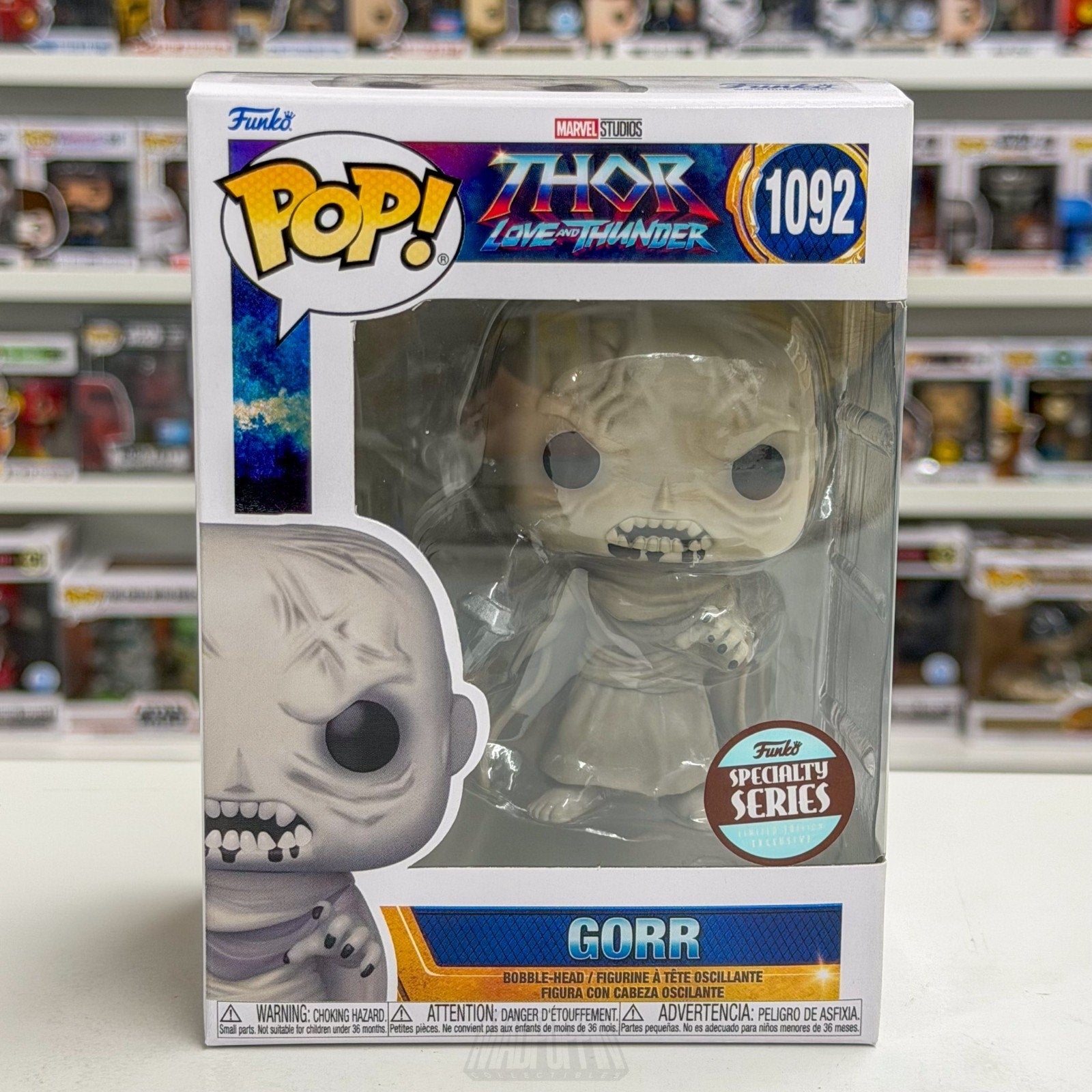 Funko Pop Marvel Thor Love & Thunder Gorr w/Stormbreaker 1092 God Butcher Figure
