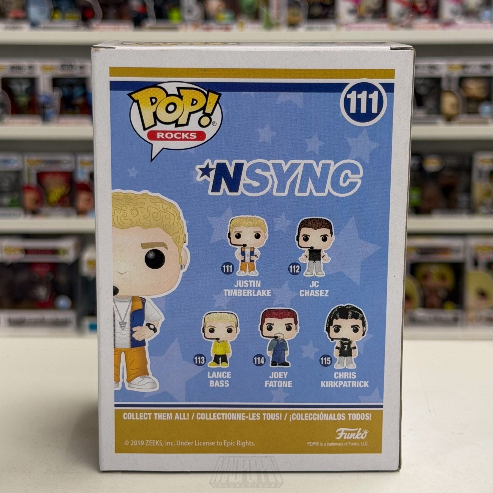 Funko Pop Rocks NSYNC Justin Timberlake JT 111 Boy Band Singer Toy Vinyl Figure