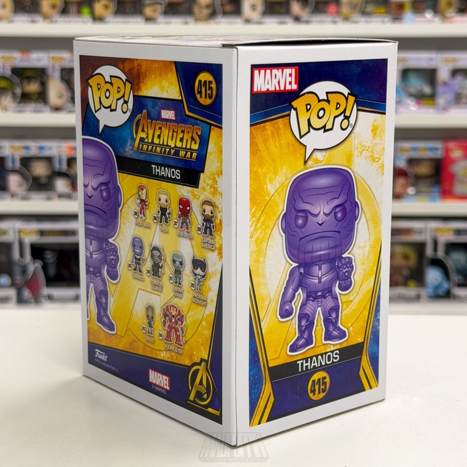 Funko Pop Marvel Avengers Infinity War Thanos Walmart Purple Chrome 289 Figure