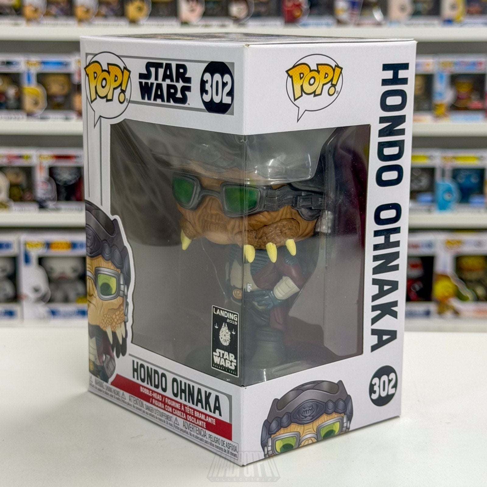 Funko Pop Star Wars Galaxy Edge Hondo Ohnaka Exclusive 302 Smuggler Vinyl Figure