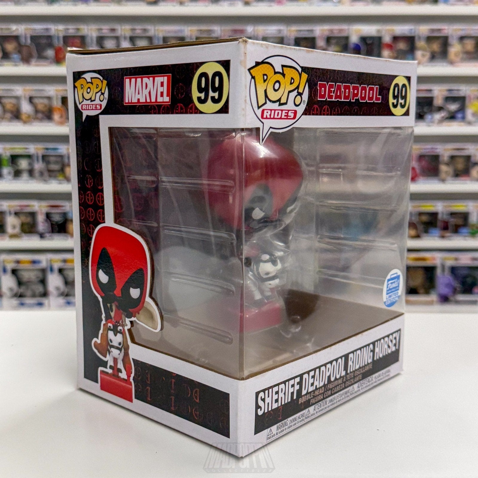 Funko Pop Rides Marvel Sheriff Deadpool Riding Horsey Exclusive 99 Vinyl Figure