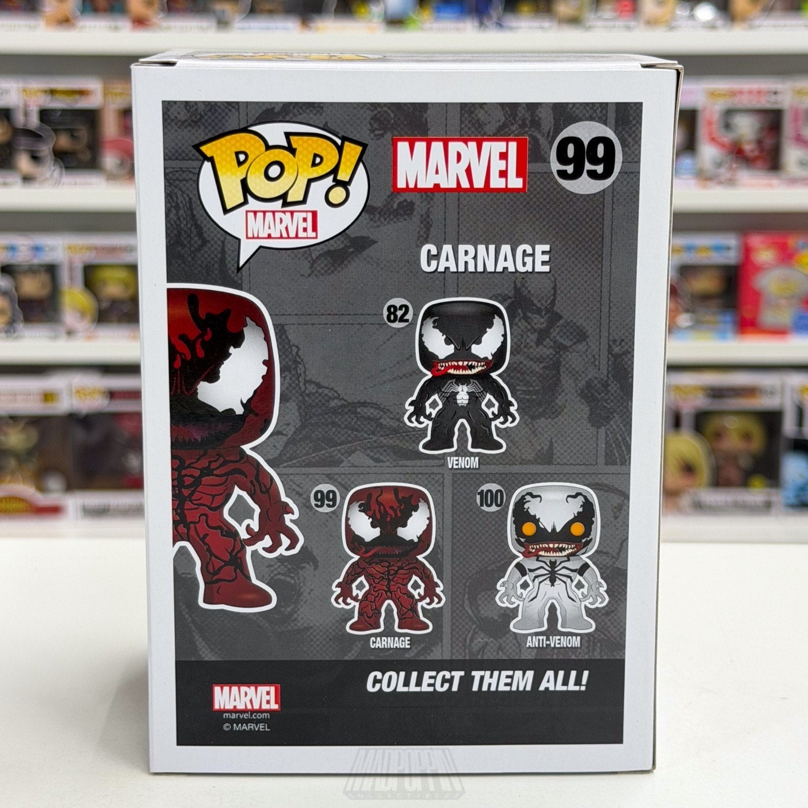 Funko Pop Marvel Carnage Hot Topic 99 Cletus Kasady Symbiote Spider-Man Figure