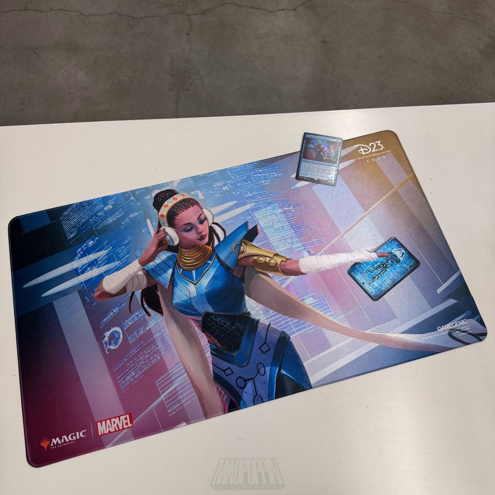D23 Disney 2026 Magic Gathering Marvel Shuri Shiny Playmat & Promo Card MTG Game