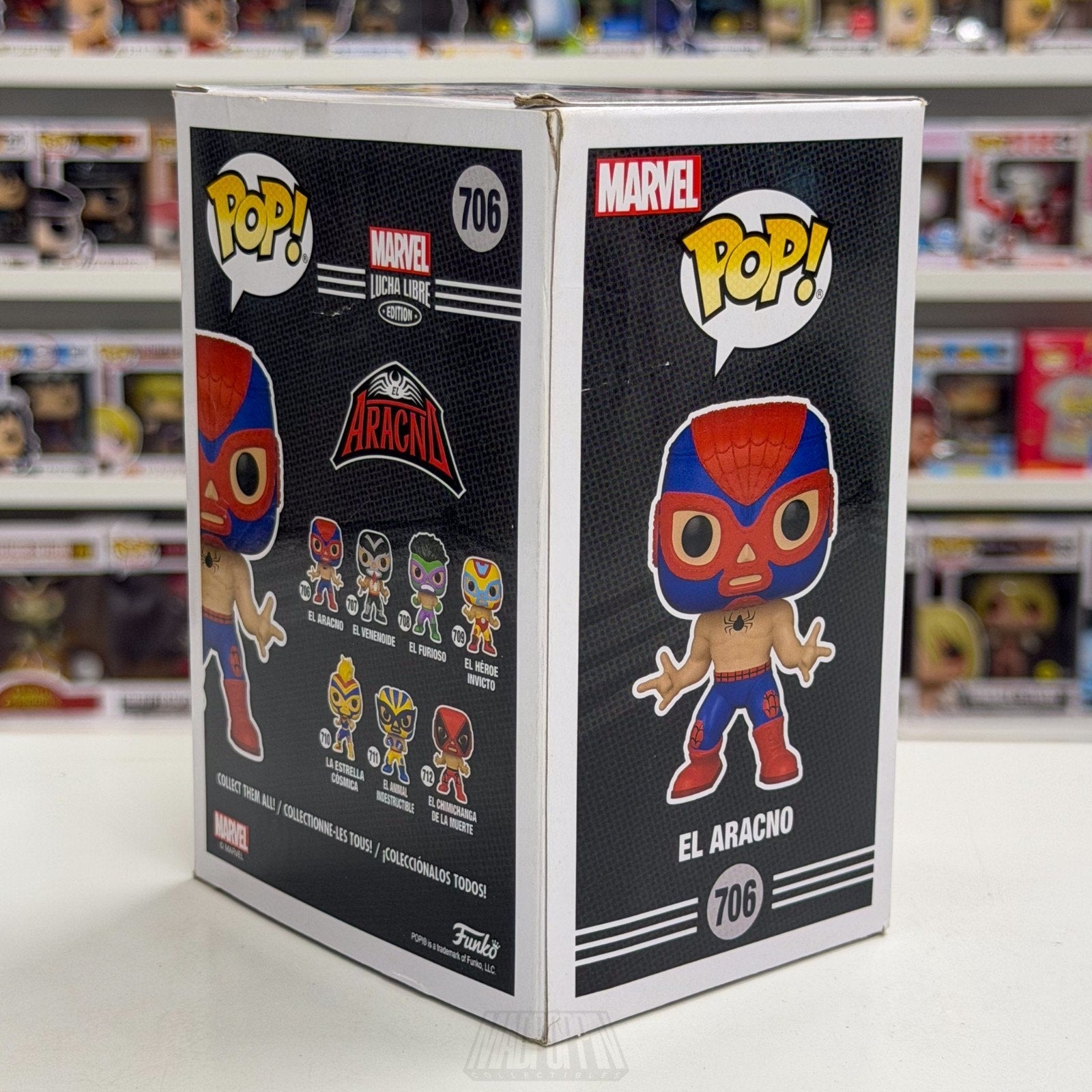 Funko Pop Marvel Lucha Libre El Aracno 706 Venom Wrestling Toy Vinyl Figure