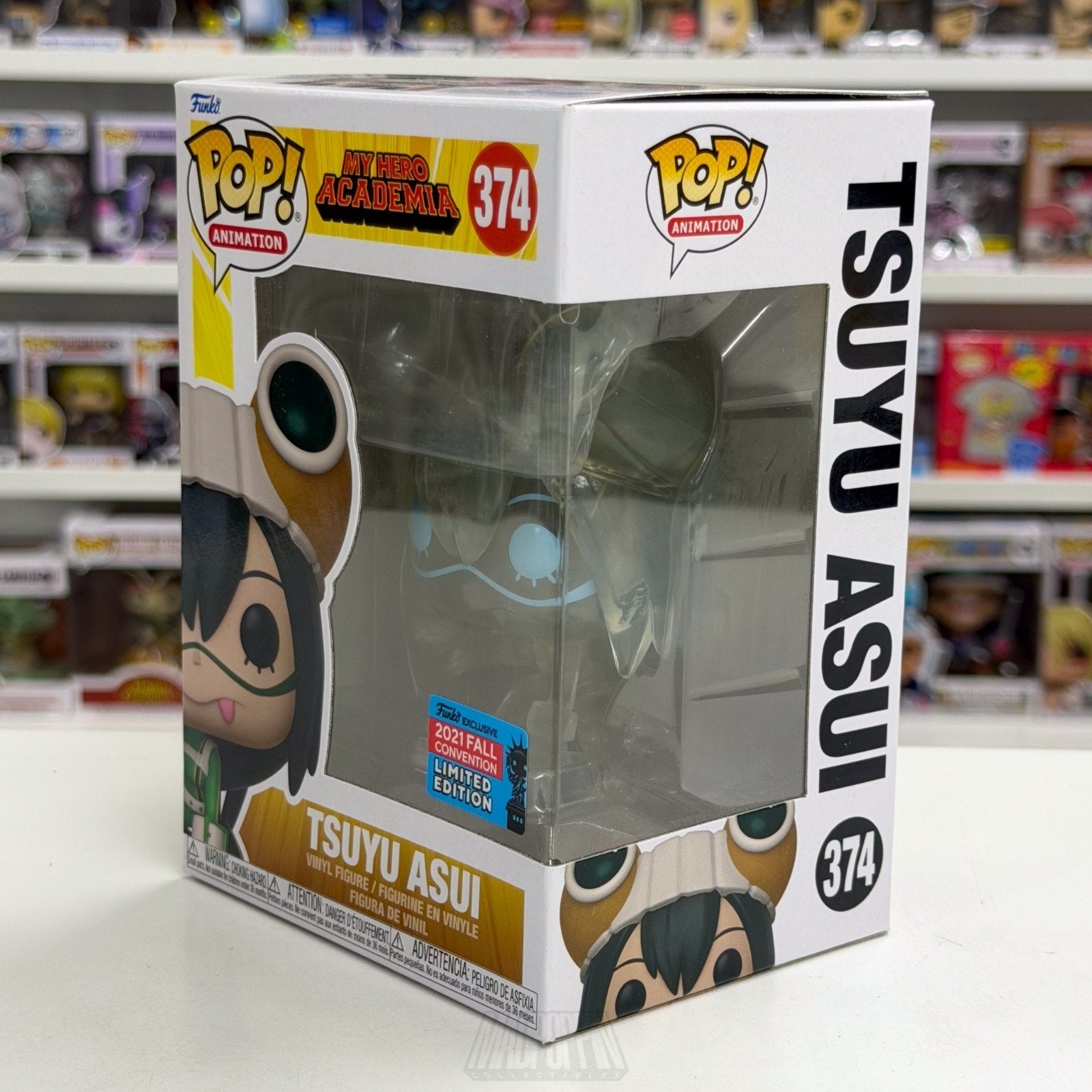 Funko Pop Anime My Hero Academia Tsuyu Asui Clear NYCC 374 Manga Vinyl Figure