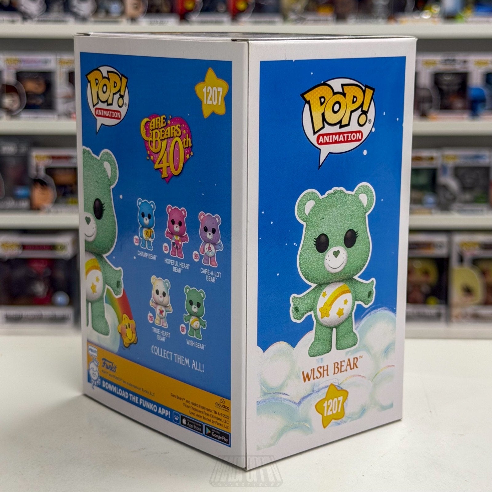 Funko Pop Animation Care Bears Wish Bear Diamond Hot Topic 1207 Toy Vinyl Figure