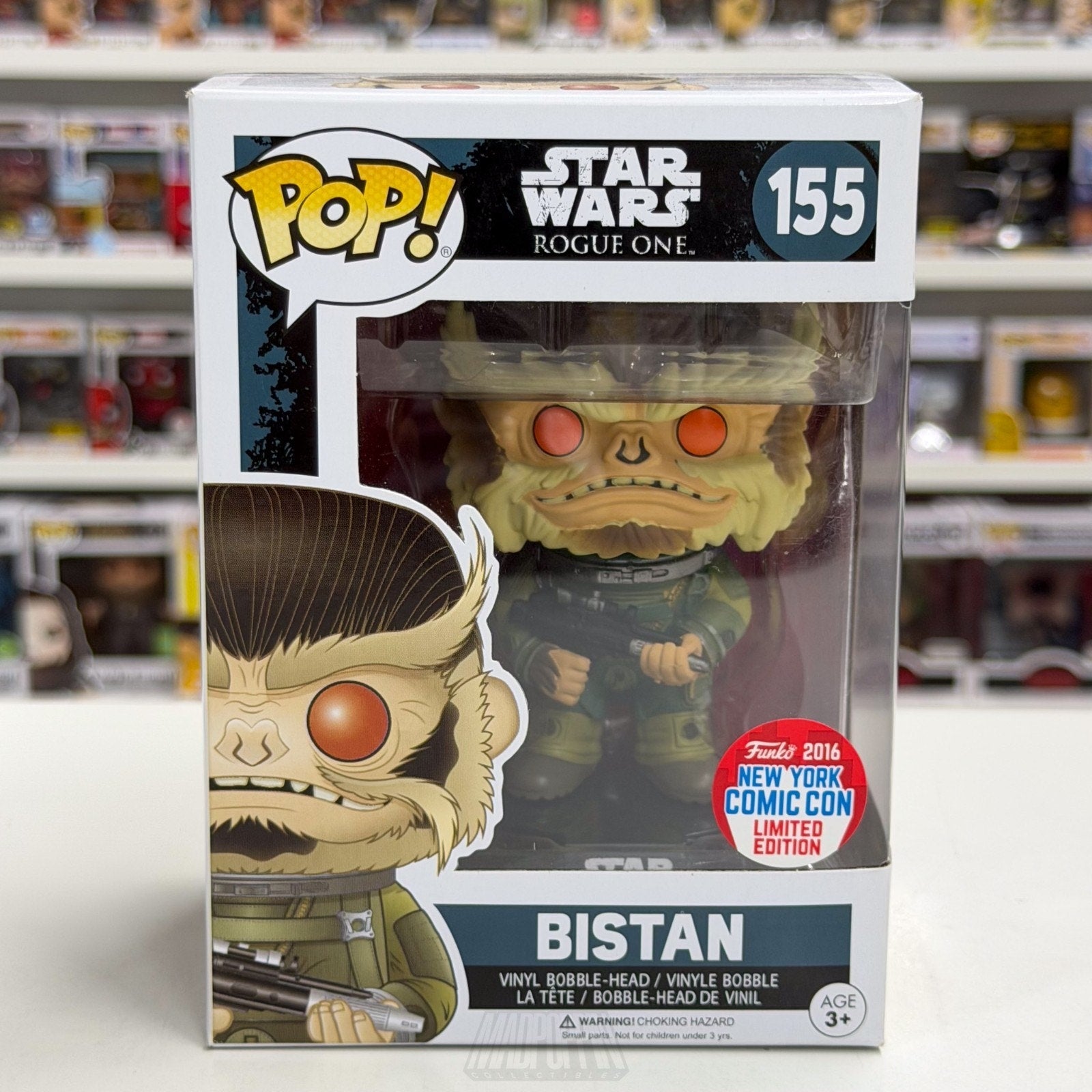 Funko Pop Star Wars Rogue One Bistan NYCC New York Comic Con 155 Vinyl Figure