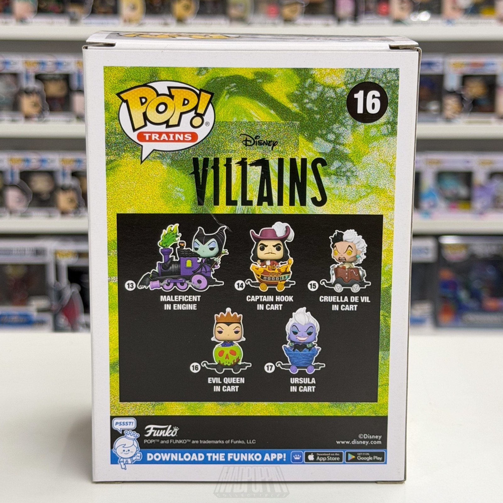 Funko Pop Trains Disney Villains Evil Queen in Cart 16 Snow White Vinyl Figure