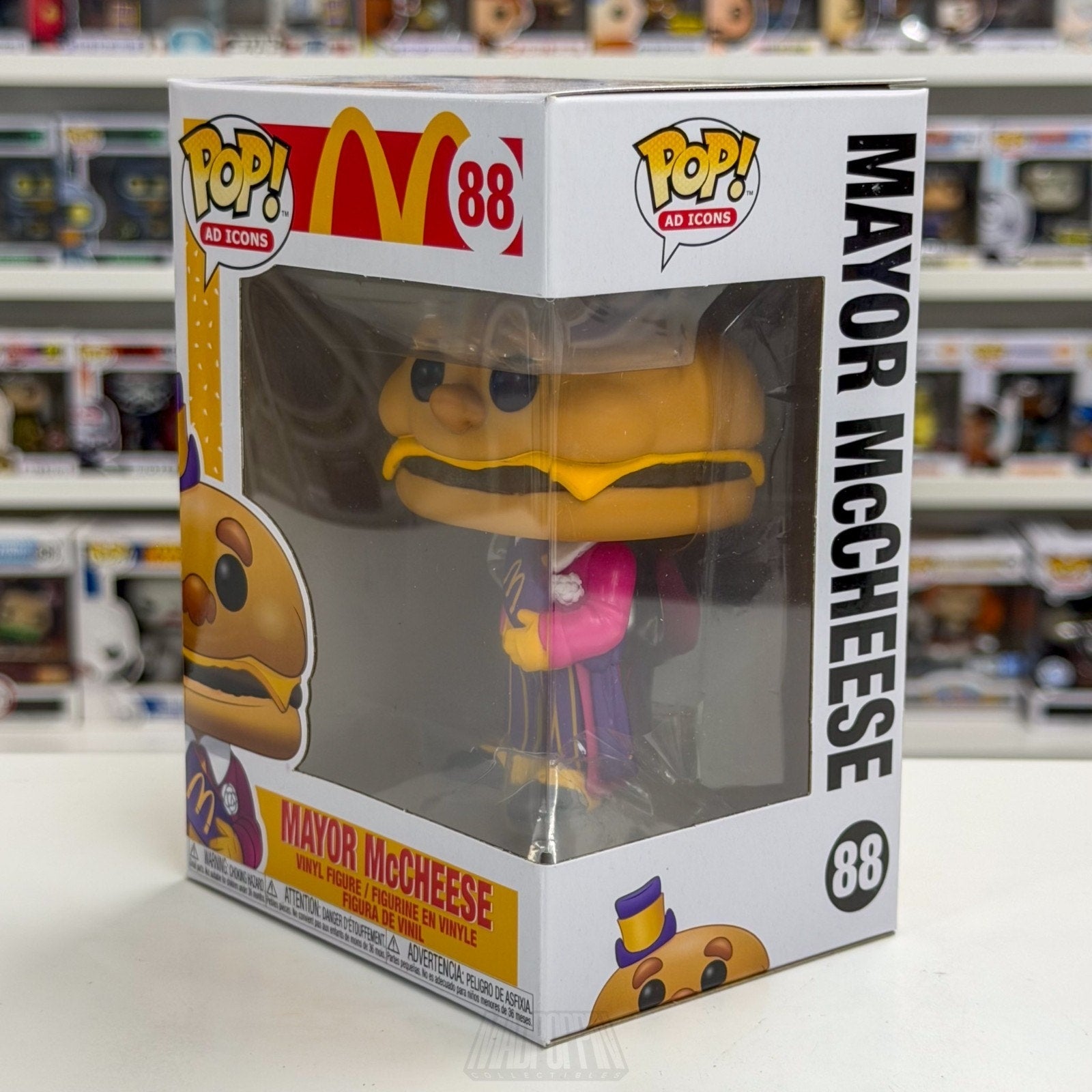 Funko Pop Ad Icons McDonalds Mayor McCheese 88 Burger Fast Food Toy Vinyl Figure