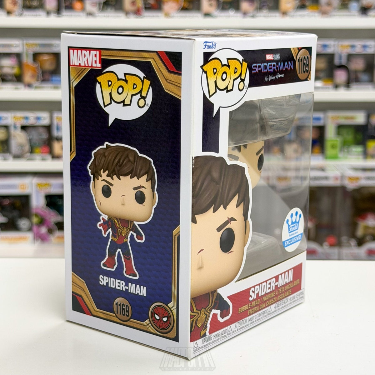 Funko Pop Marvel No Way Home Spider-Man Unmasked w/Scars 1196 Toy Vinyl Figure