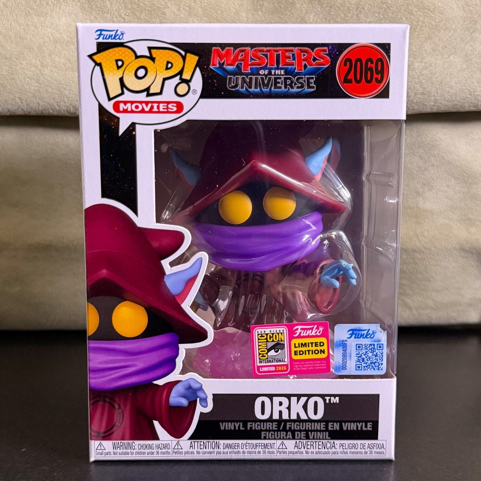 Funko Pop Movies Masters of the Universe Orko 2069 SDCC 2026 MOTU Vinyl Figure