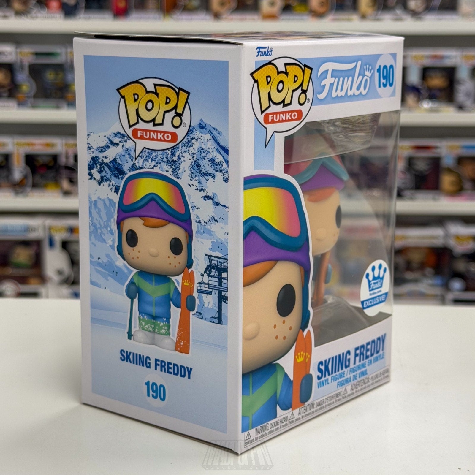 Funko Pop Skiing Freddy Funko.com Exclusive 190 Snow Winter Toy Vinyl Figure