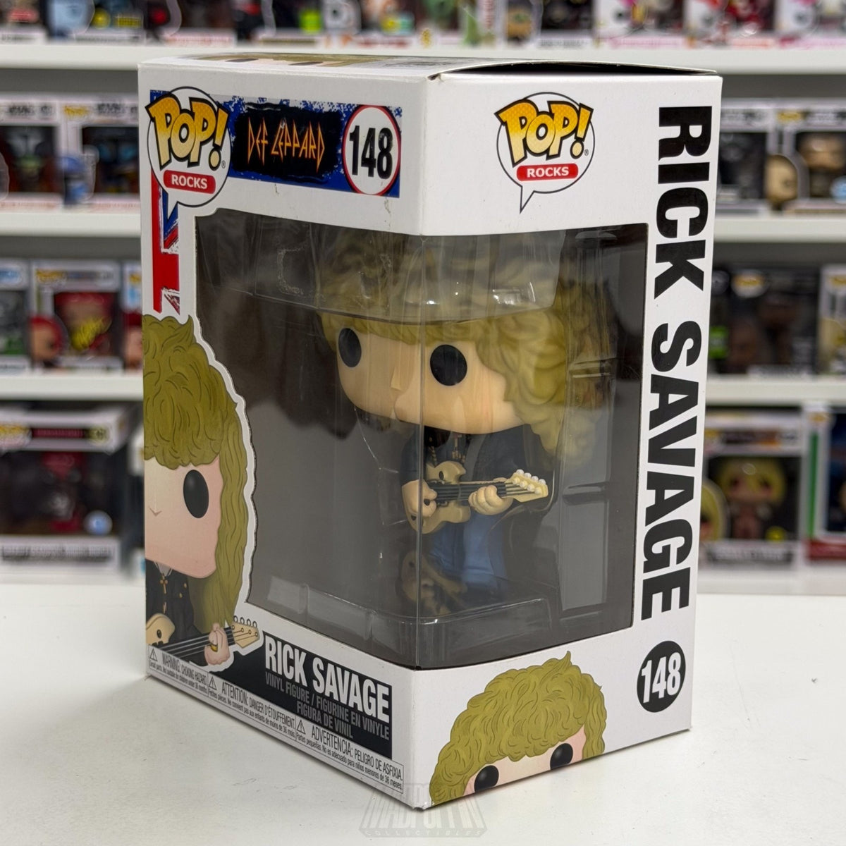 Funko Pop Rocks Def Leppard Rick Savage 148 English Glam Metal Band Vinyl Figure