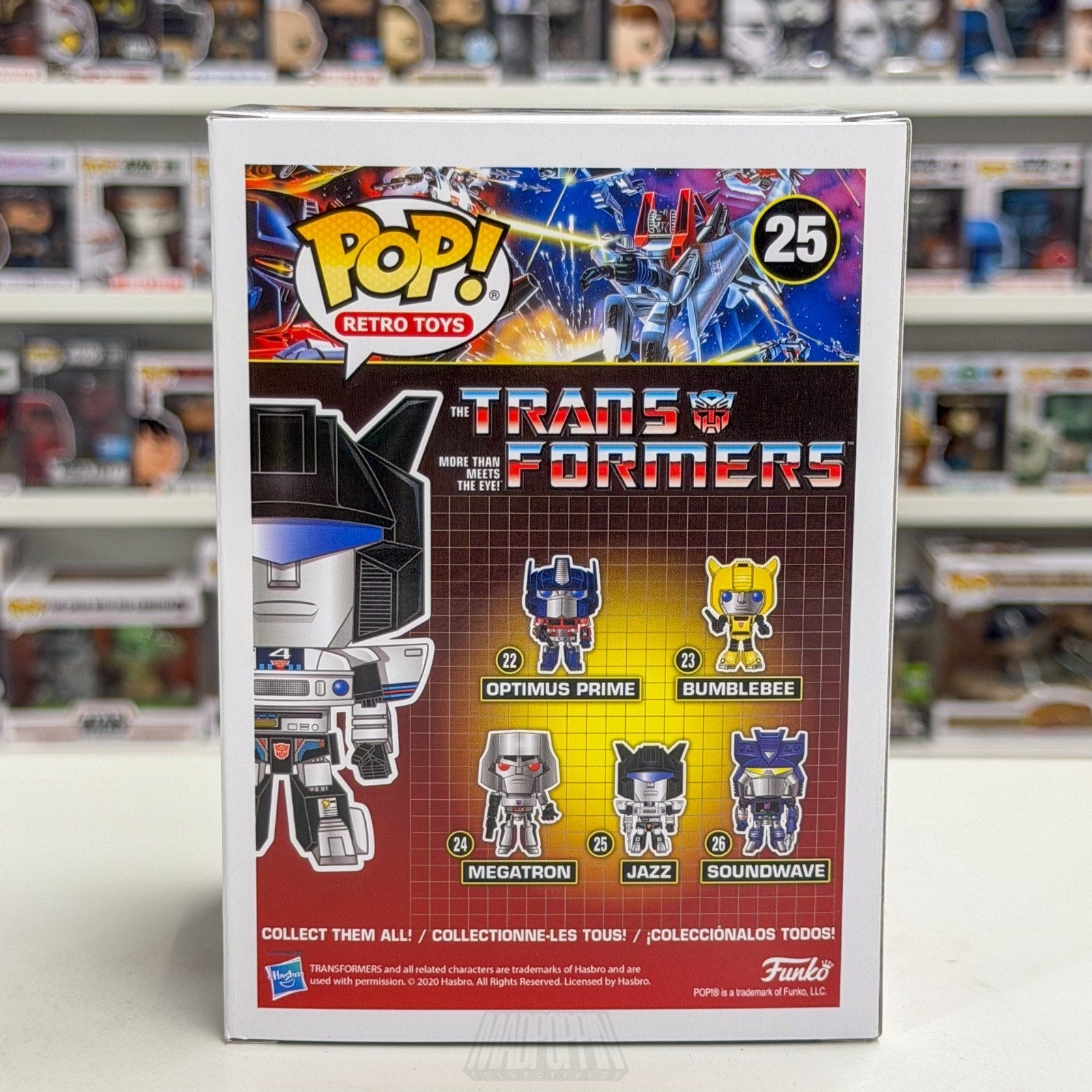 Funko Pop Retro Toys Transformers Jazz 25 Autobot Japan Robot Alien Vinyl Figure