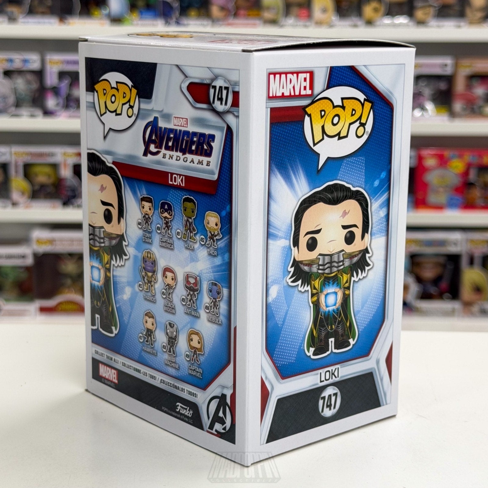 Funko Pop Marvel Avengers Endgame Loki Arrested /Tesseract Glow 747 Vinyl Figure