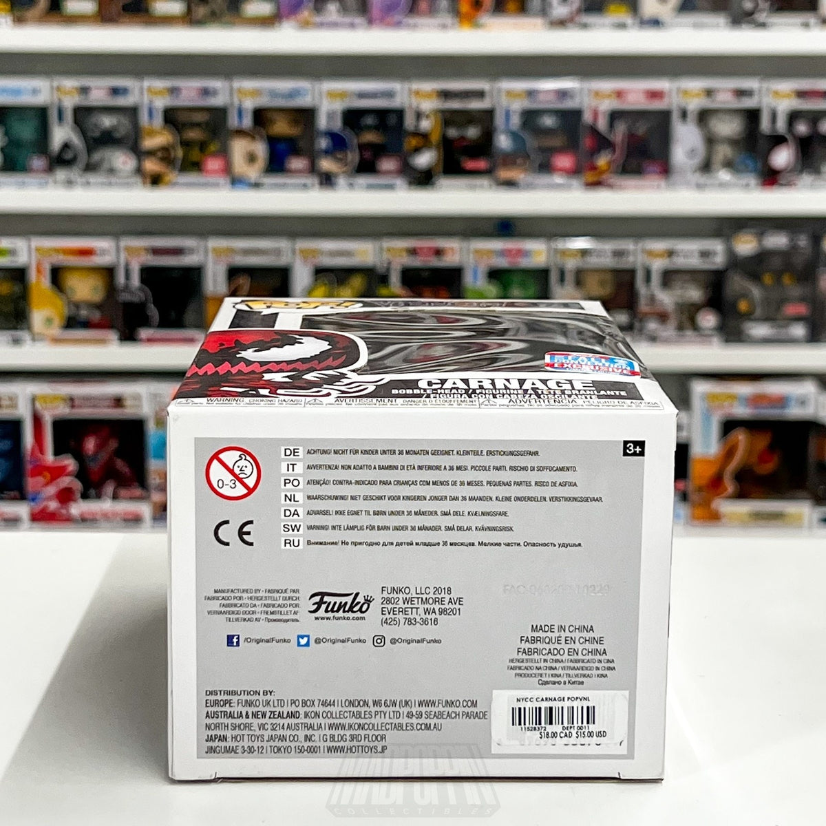 Funko Pop Marvel Venom Carnage Tendrils NYCC Fall Con 371 Symbiote Vinyl Figure