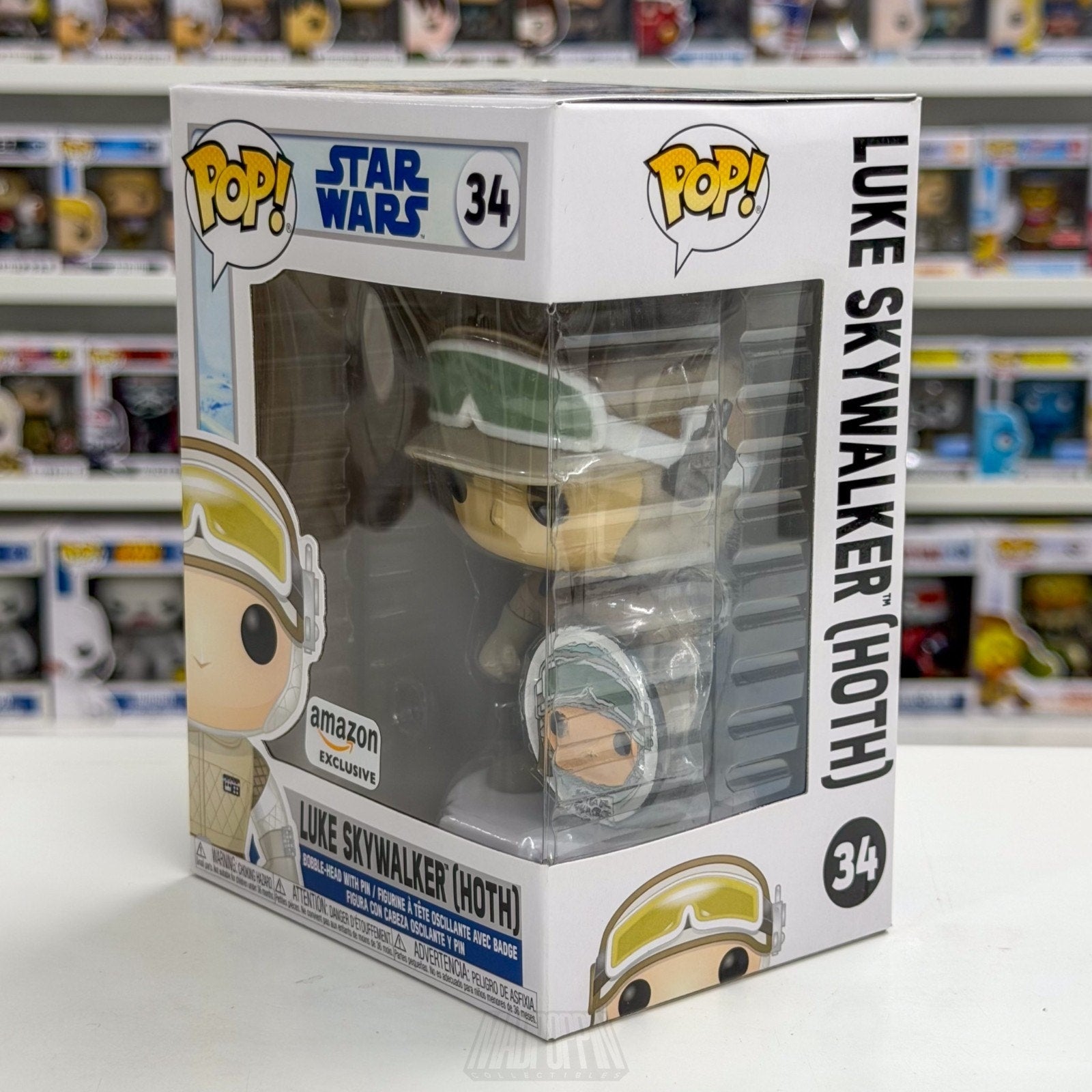 Funko Pop Star Wars Empire Strikes Back Luke Skywalker Hoth Pin Amazon 34 Figure