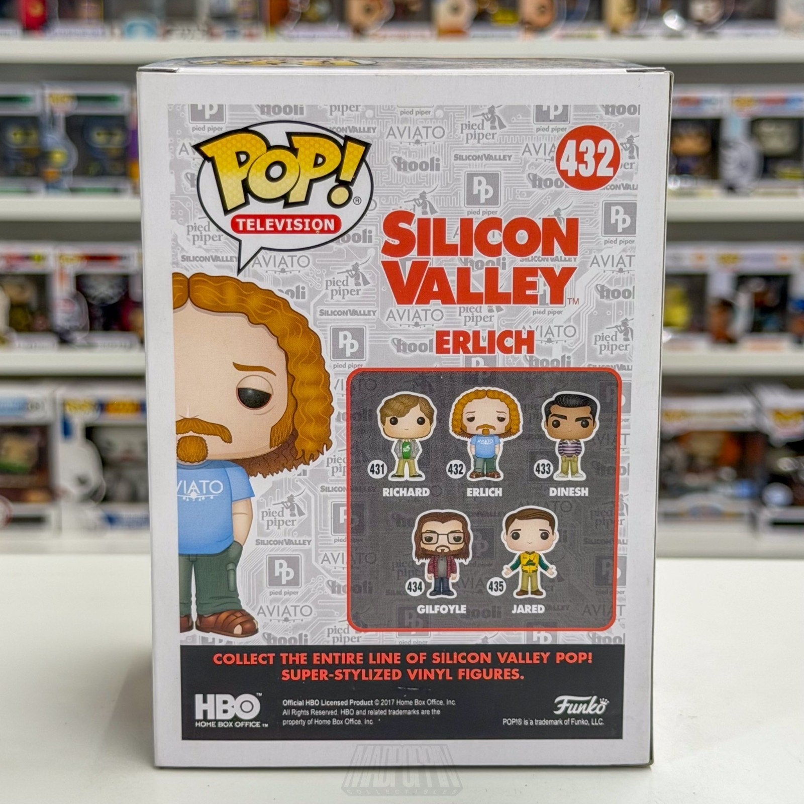 Funko Pop TV Silicon Valley Erlich Bachman 432 HBO Comedy Show Vinyl Toy Figure