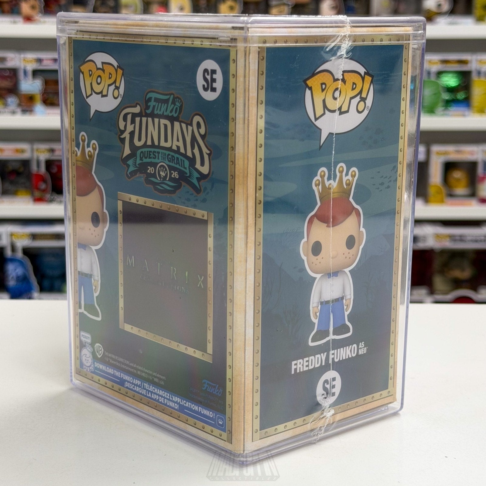 Funko Pop Fundays Freddy Neo Matrix Glow SE Grail 500 PCS SDCC 2026 CON STICKER