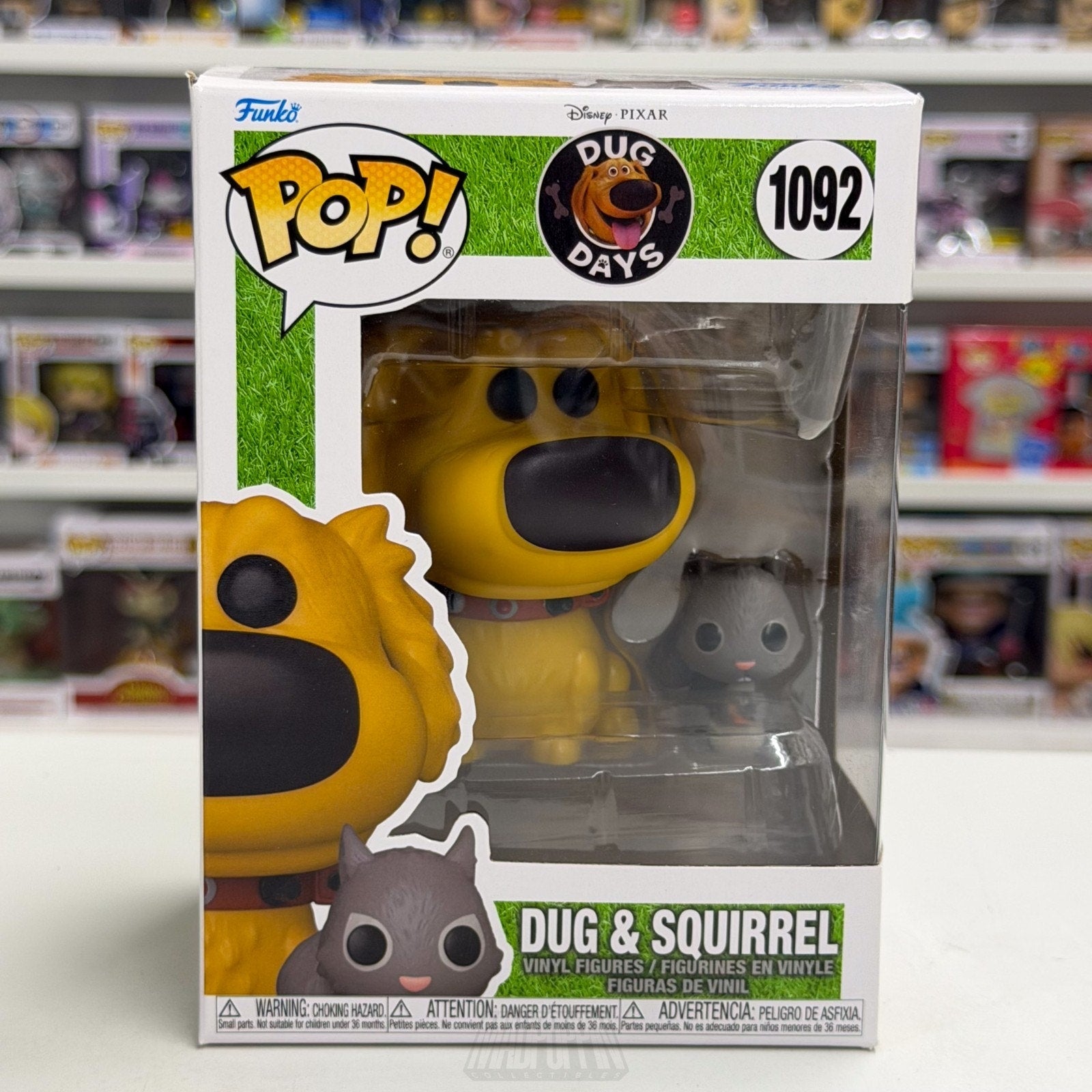 Funko Pop Disney Pixar Dug Days & Squirrel 1092 Up Dog Animation Vinyl Figure