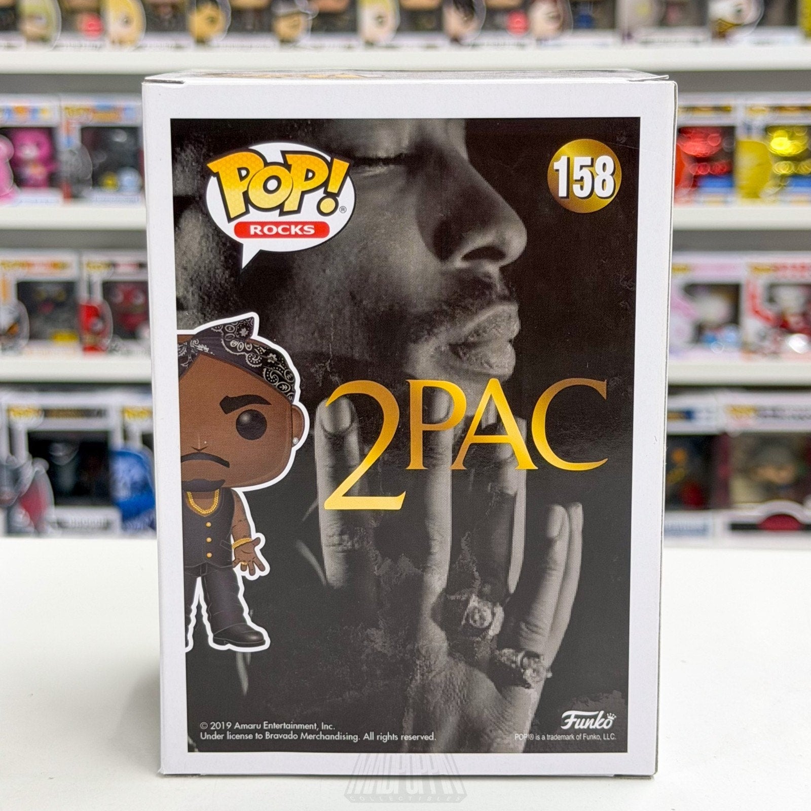 Funko Pop Rocks 2Pac Tupac Shakur Black Vest 158 Gangsta Rap Toy Vinyl Figure