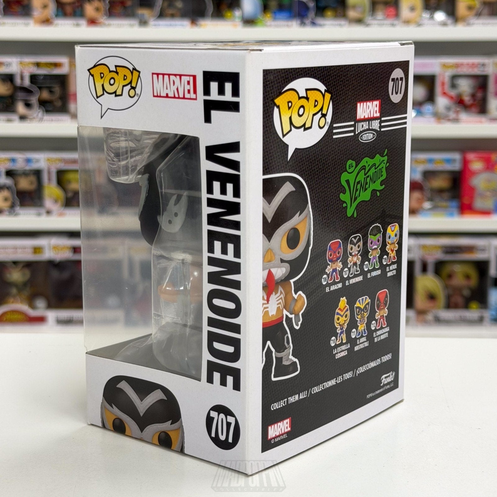 Funko Pop Marvel Lucha Libre El Venenoide 707 Venom Wrestling Toy Vinyl Figure