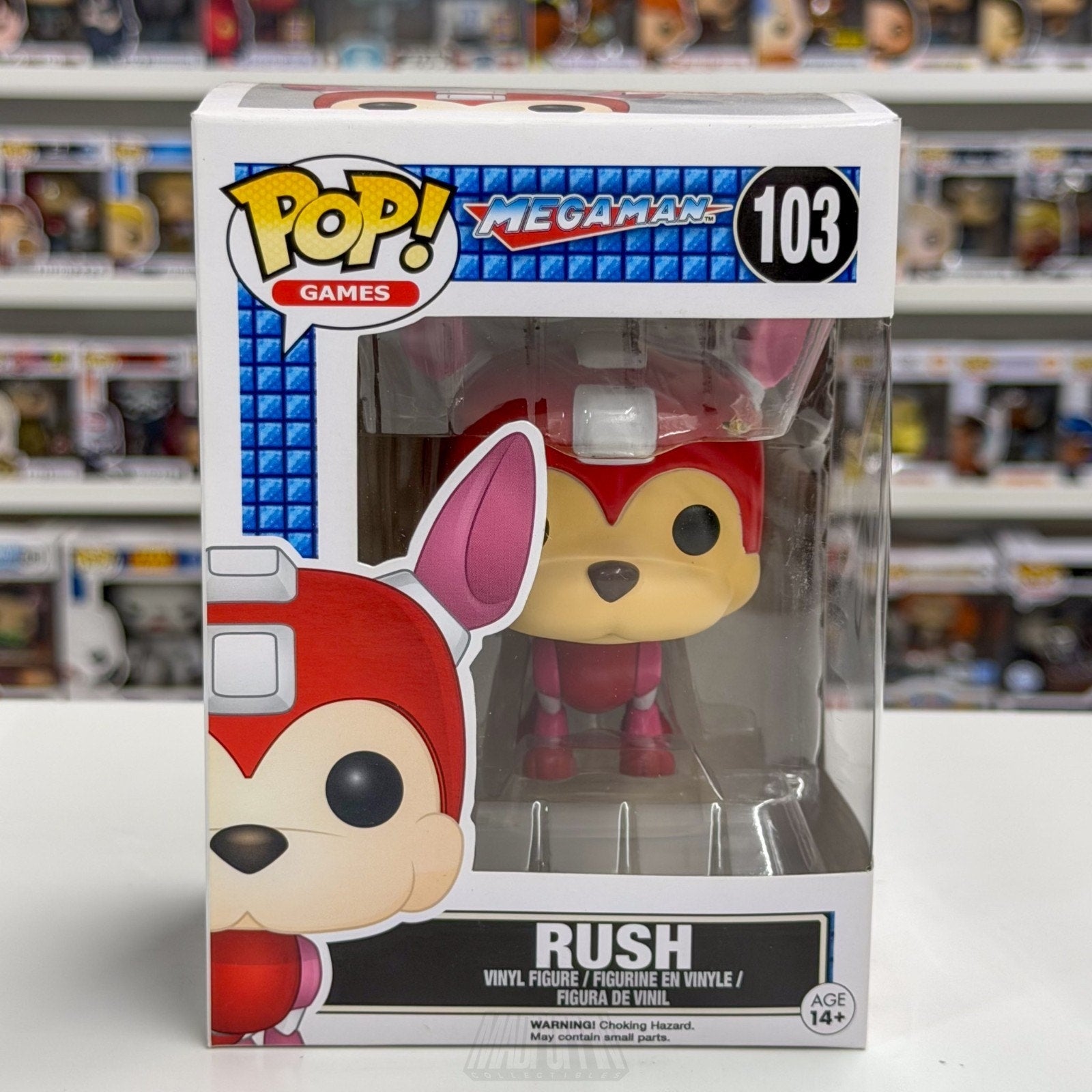 Funko Pop Video Games Mega Man Rush 103 Robotic Dog Vaulted Rare Vinyl Figure