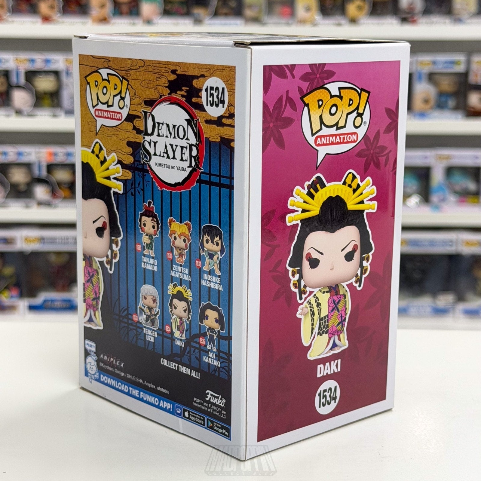 Funko Pop Anime Demon Slayer Daki 1534 Kizuki Japanese Manga Toy Vinyl Figure