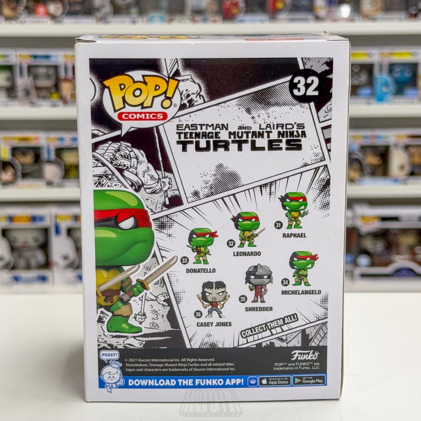 Funko Pop Comics Teenage Mutant Ninja Turtles TMNT Leonardo PX 32 Vinyl Figure