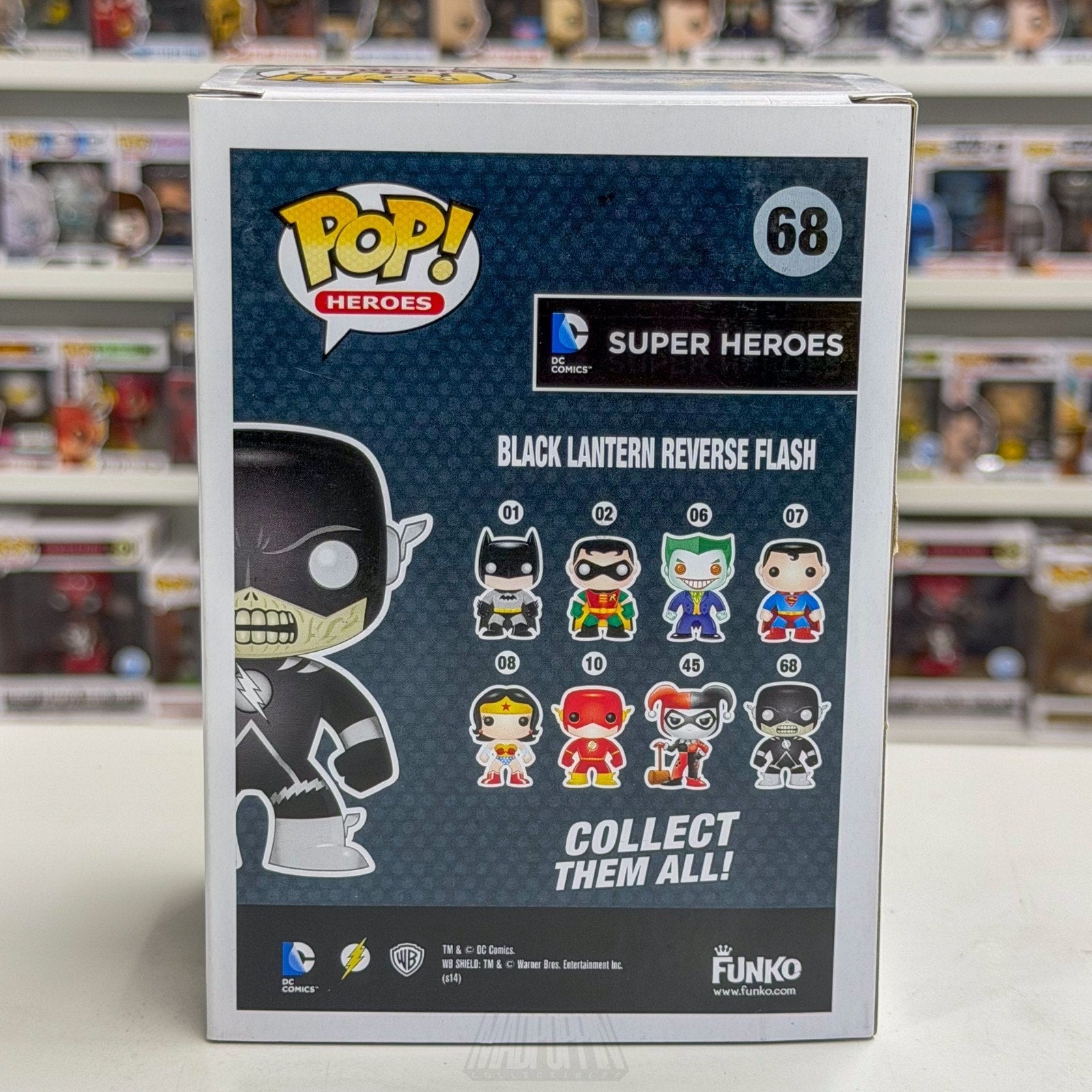 Funko Pop DC Super Heroes Black Lantern Reverse Flash Hot Topic 68 Vinyl Figure