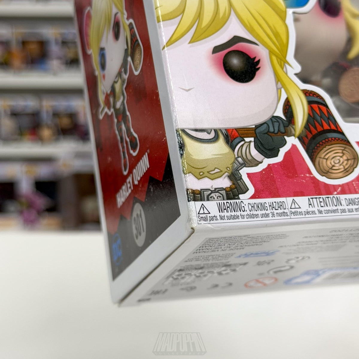 Funko Pop DC Super Heroes Harley Quinn Mallet Rebirth GameStop 301 Vinyl Figure