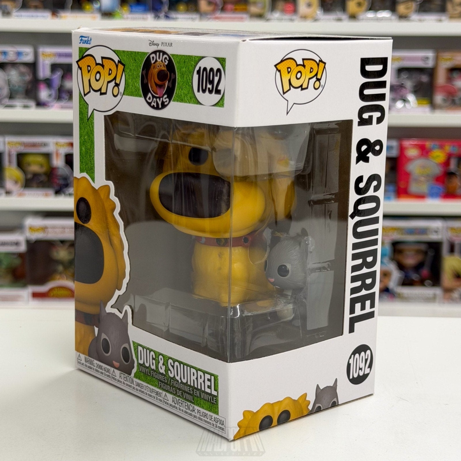 Funko Pop Disney Pixar Dug Days & Squirrel 1092 Up Dog Animation Vinyl Figure