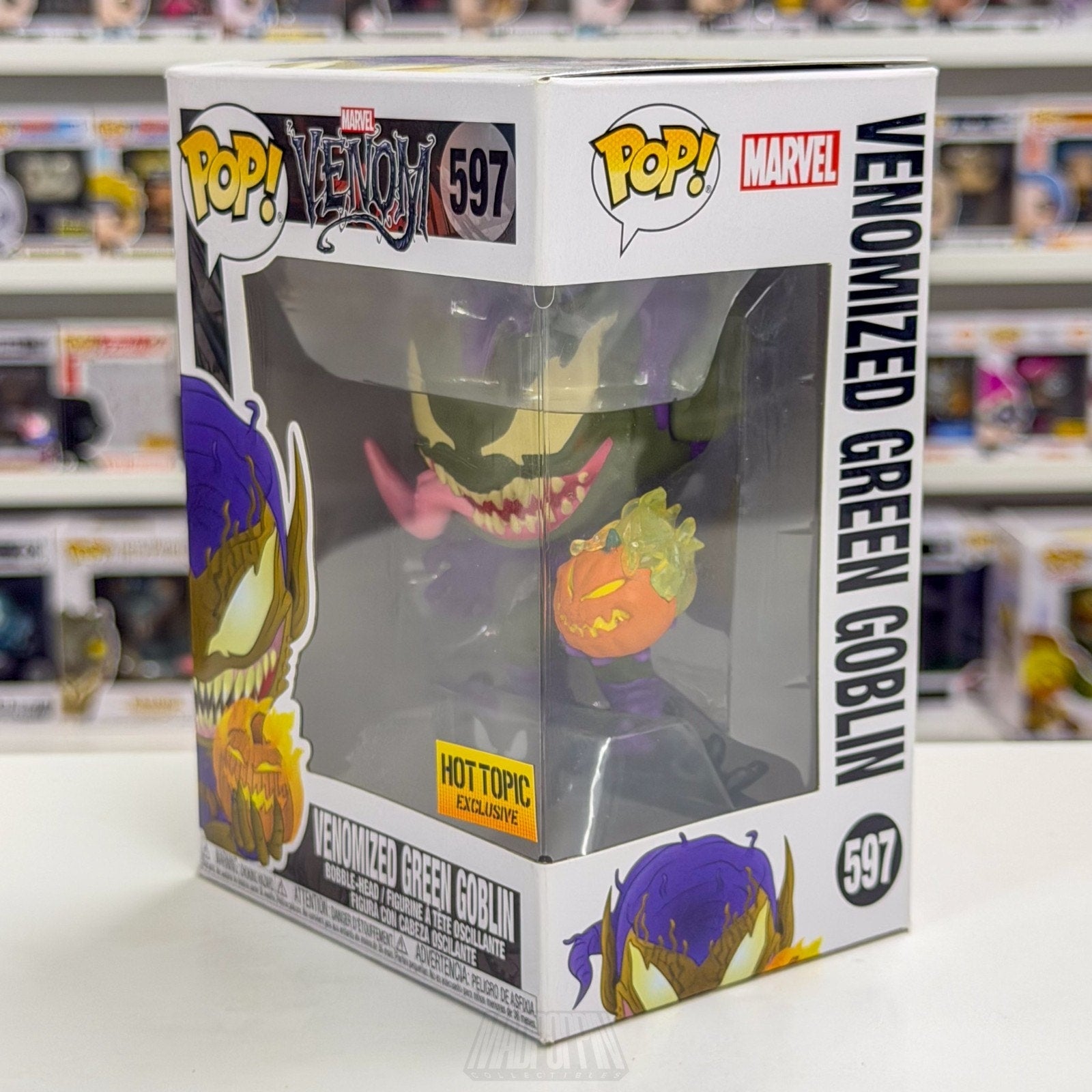 Funko Pop Marvel Venomized Green Goblin Hot Topic 597 Villain Toy Vinyl Figure