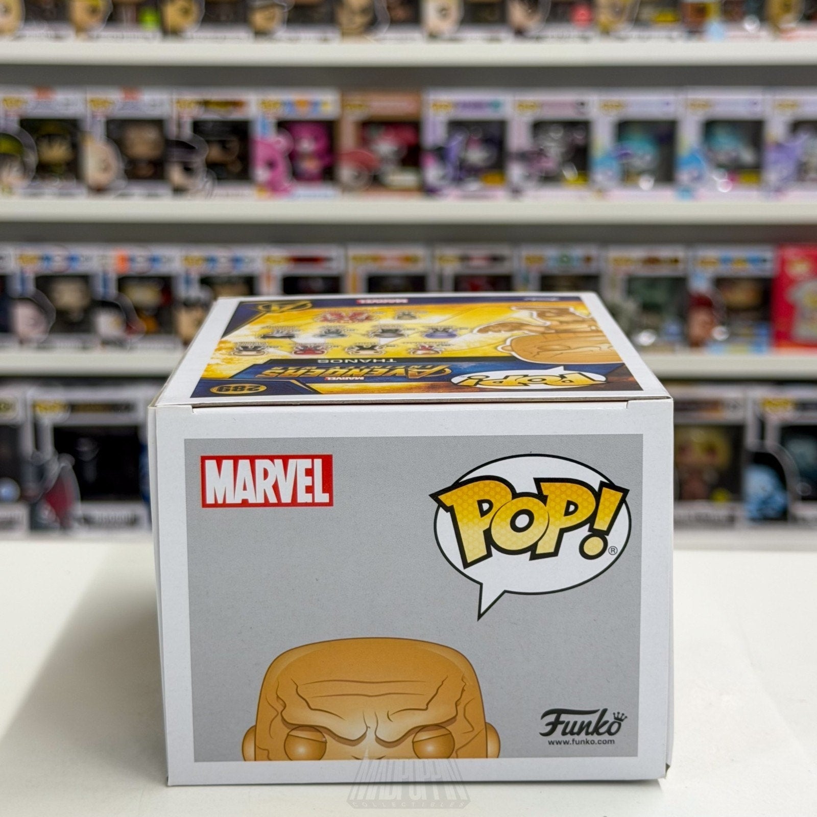 Funko Pop Marvel Avengers Infinity War Thanos Walmart Orange Chrome 289 Figure